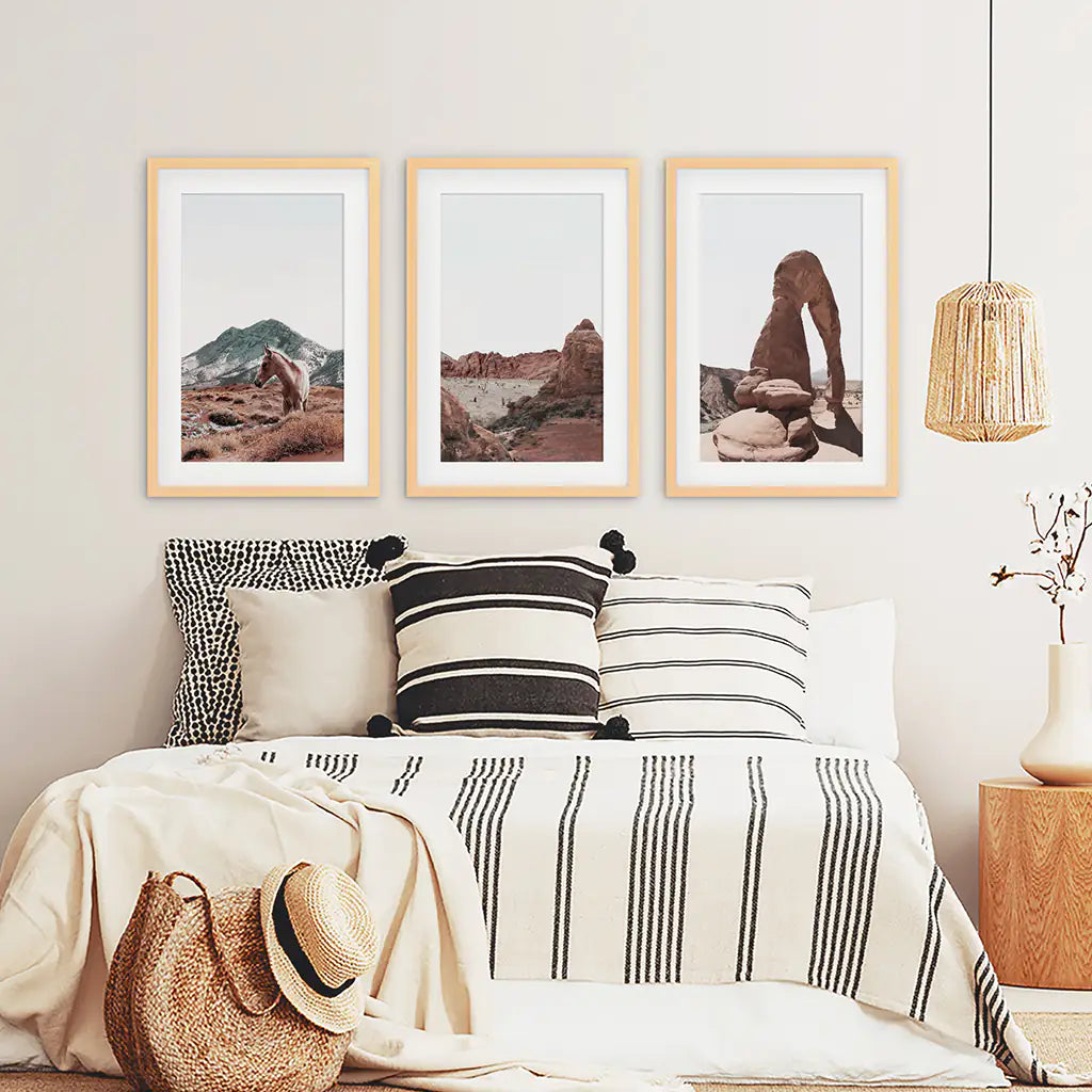 Image of Arches National Park Wall Art Set. Horse in the Desert