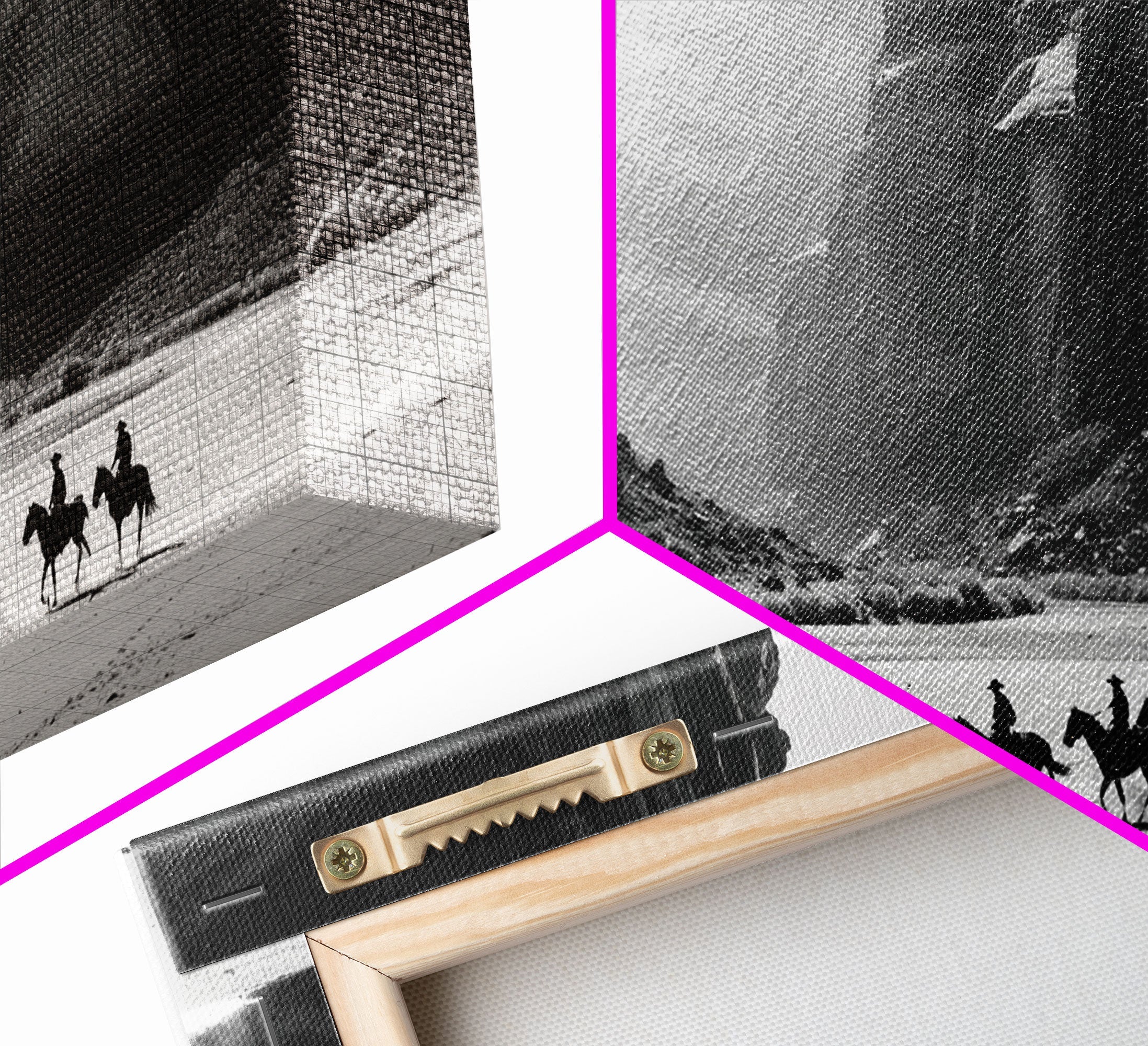 Image of Horse Riders in Monument Valley, Stunning Framed Canvas Print for Living Room Wall Art, Bedroom Decor, Home Decor