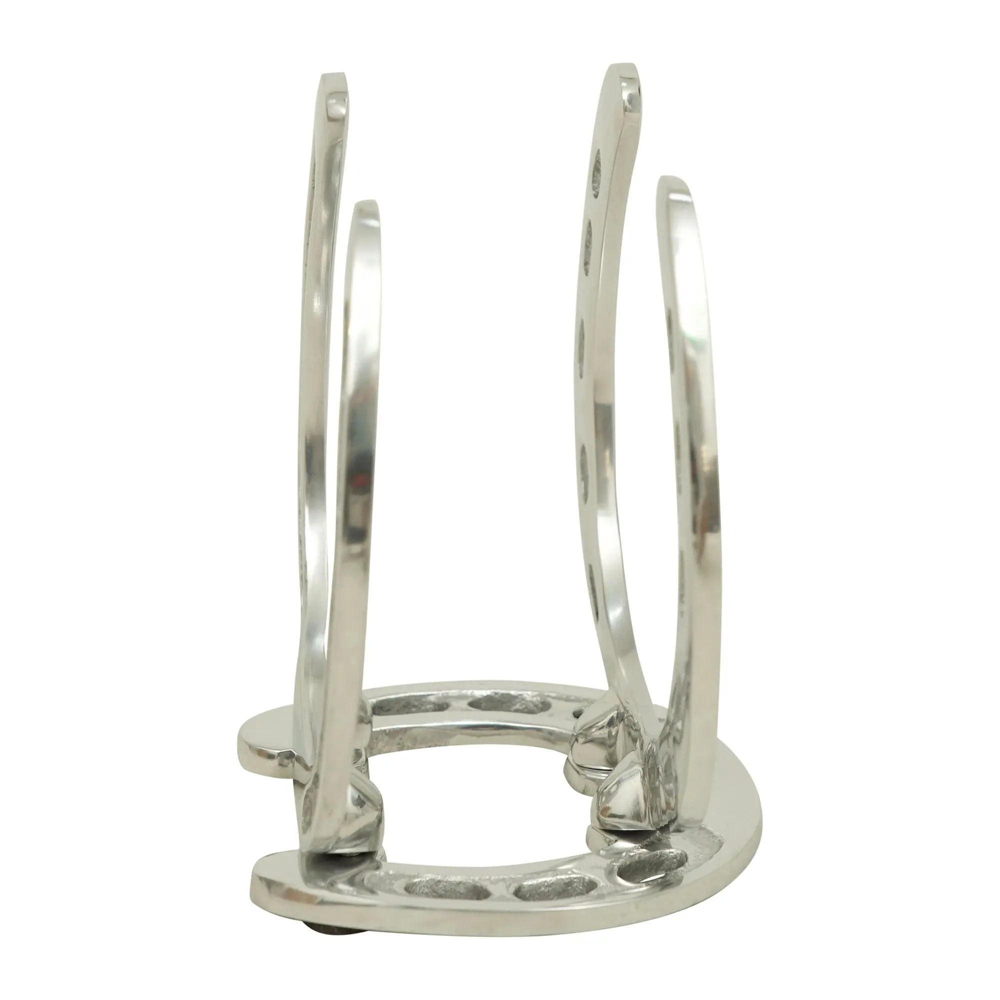 Huntley Horseshoe Napkin Holder, Aluminum Silver Finish