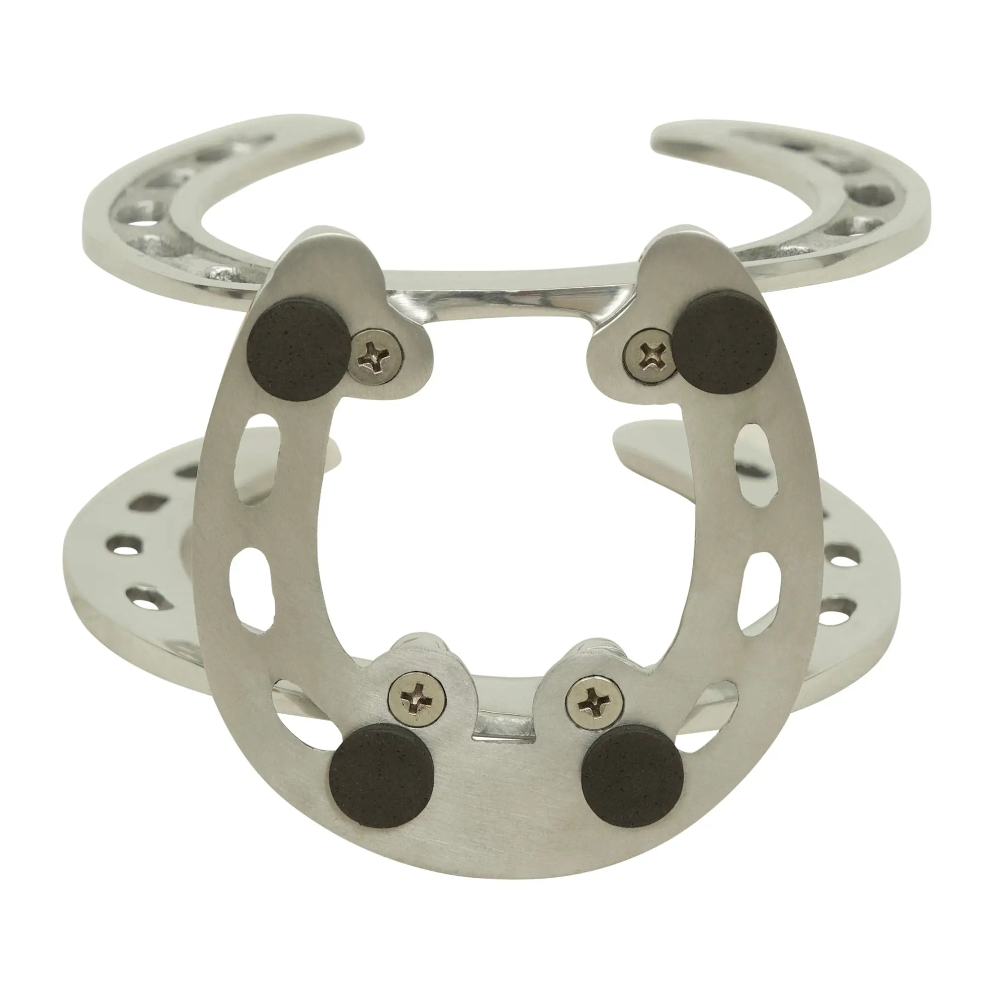 Huntley Horseshoe Napkin Holder, Aluminum Silver Finish
