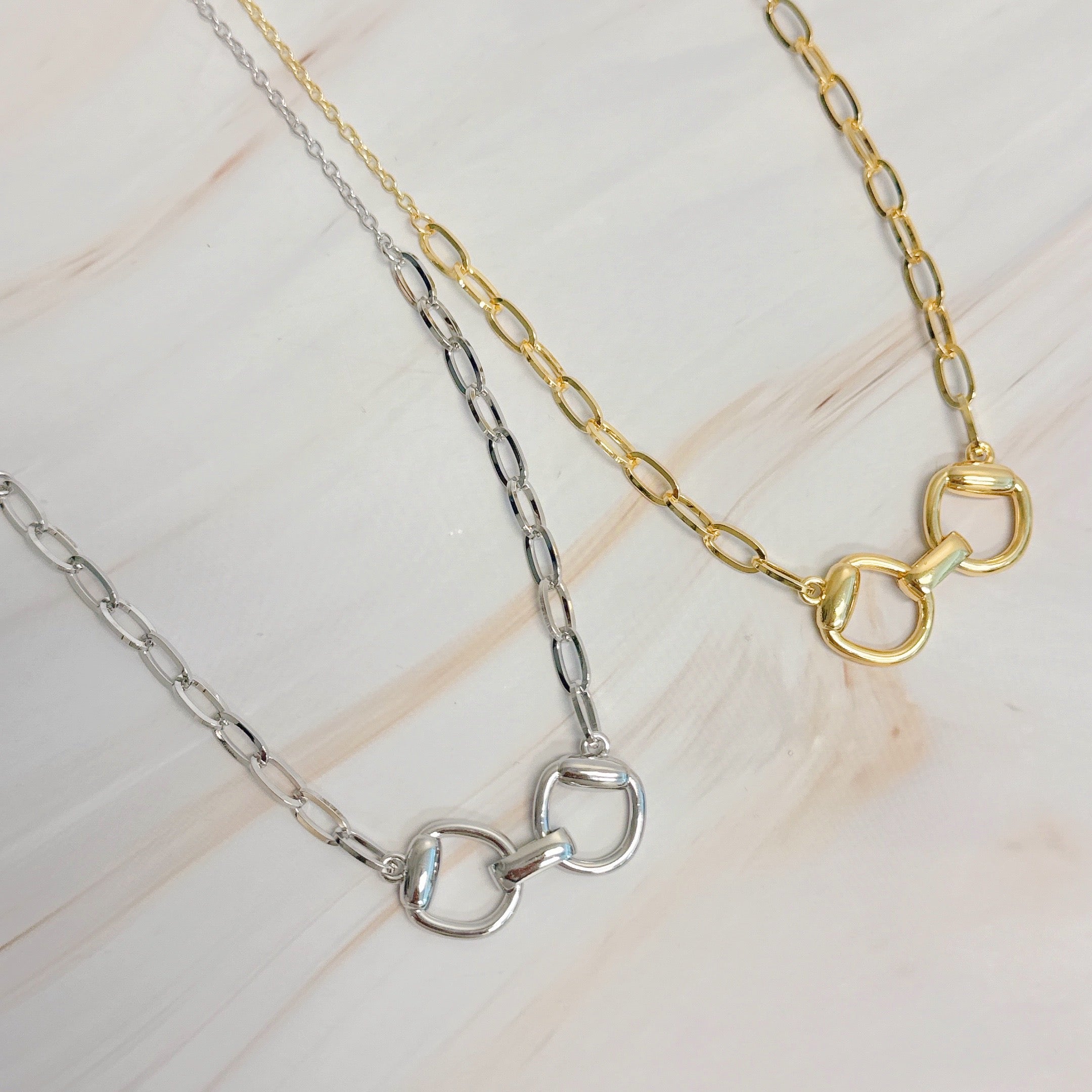 Image of Equestrian Pendant Chain Necklace