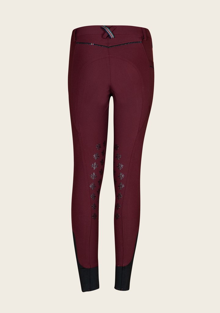 Espoir Inspire Burgundy Knee Patch Bamboo Breeches
