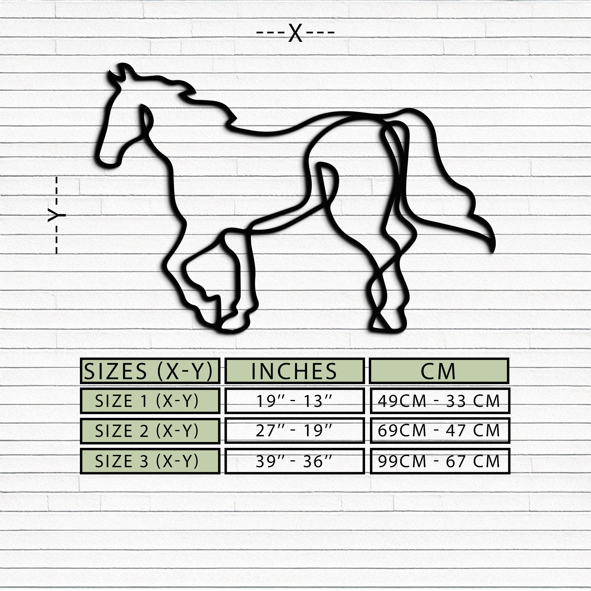 Abstract Horse Metal Wall Art - Minimalist Steel Horse Silhouette - KAF121