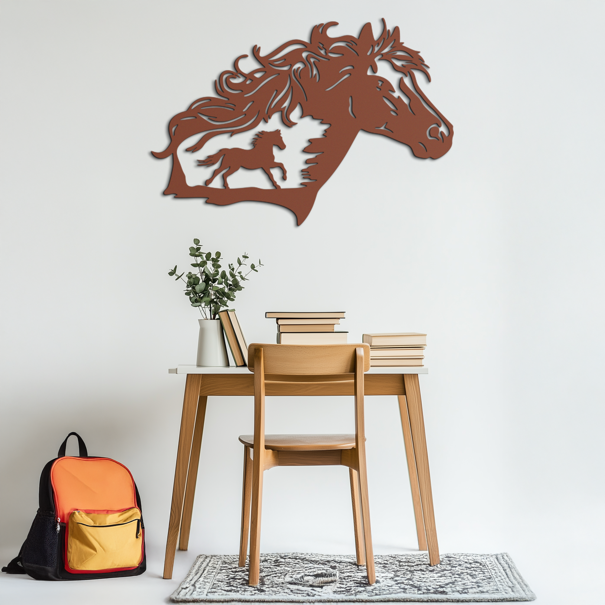 Image of Horse Silhouette Metal Wall Art – Modern & Stylish - KAF137