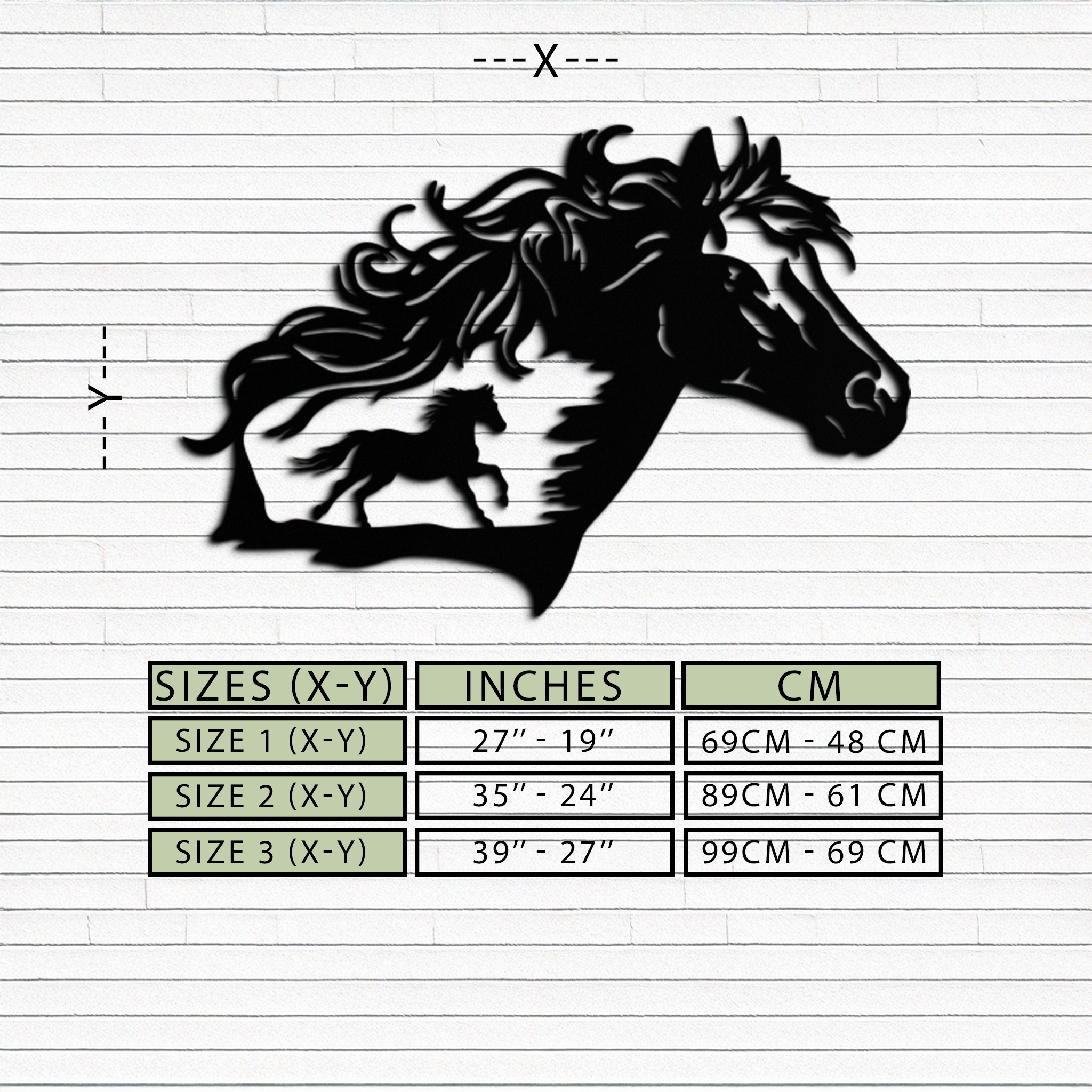 Image of Horse Silhouette Metal Wall Art – Modern & Stylish - KAF137