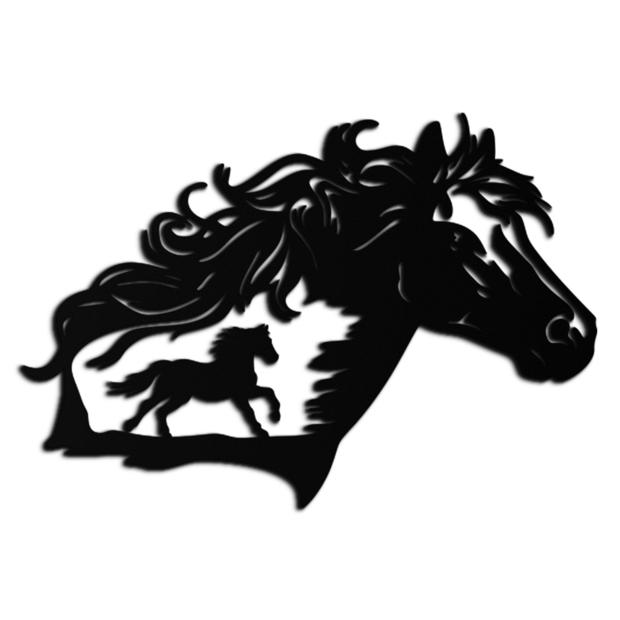 Image of Horse Silhouette Metal Wall Art – Modern & Stylish - KAF137