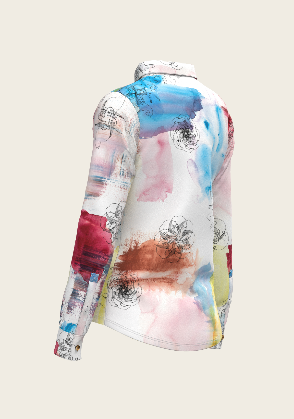 Image of Horse Flower Fair Ladies Button Shirt