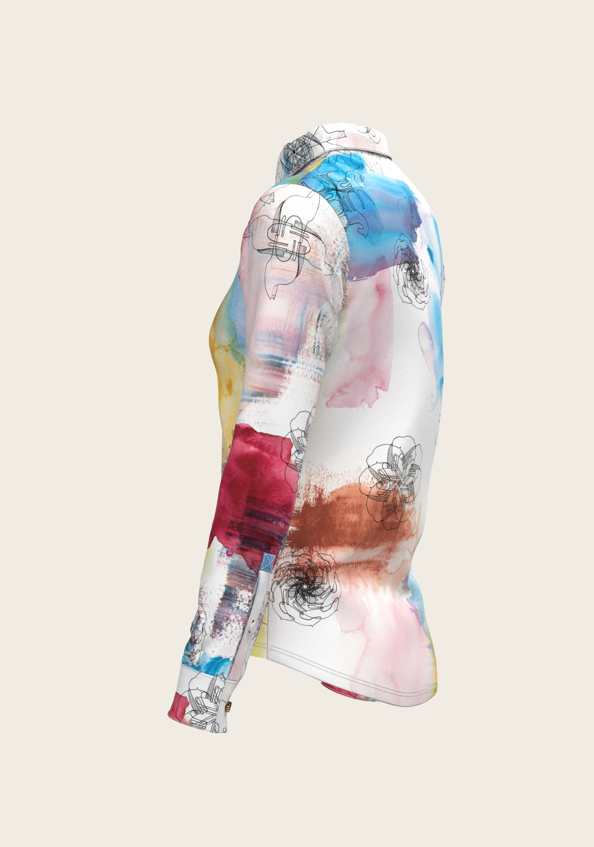 Image of Horse Flower Fair Ladies Button Shirt