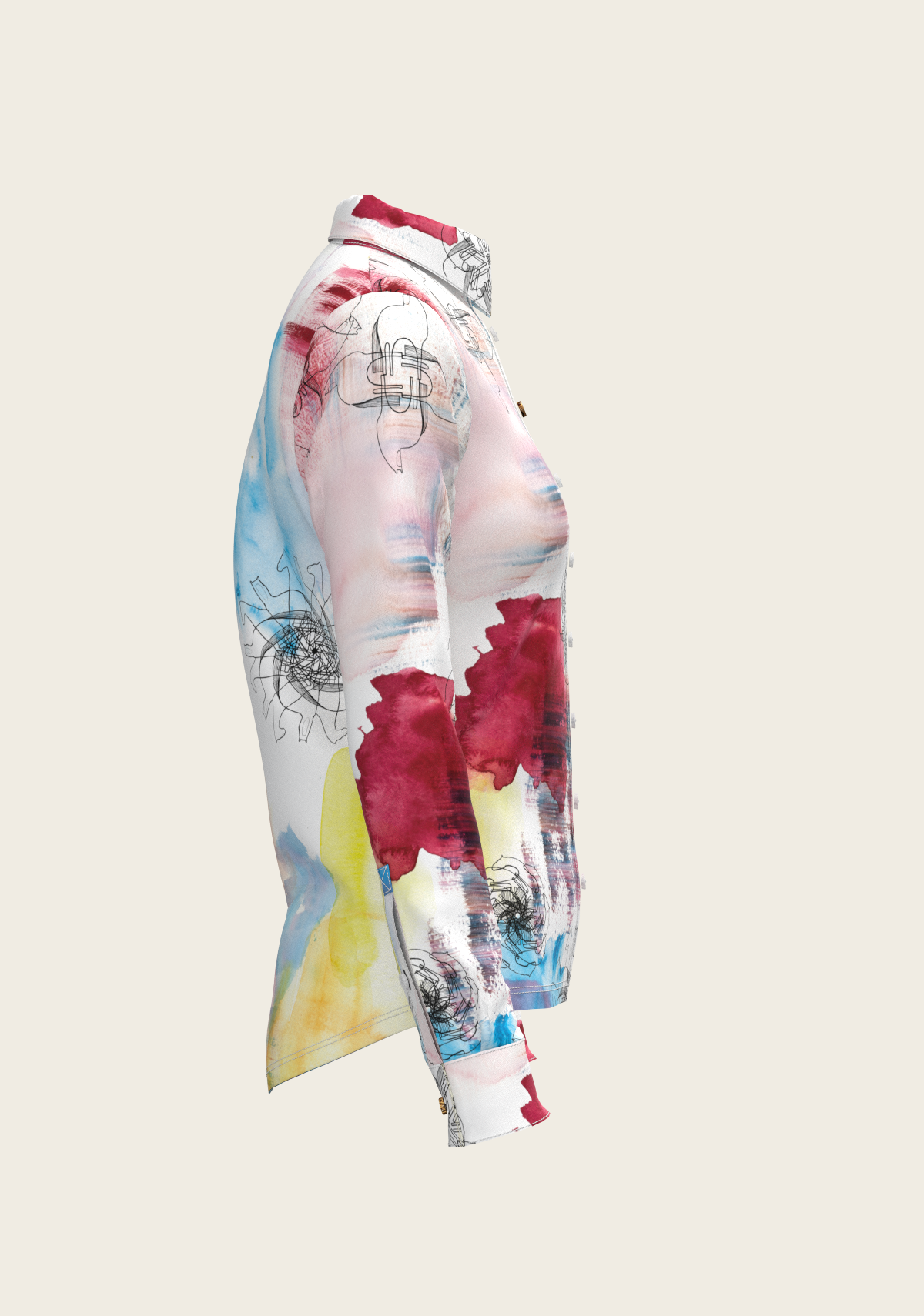 Image of Horse Flower Fair Ladies Button Shirt