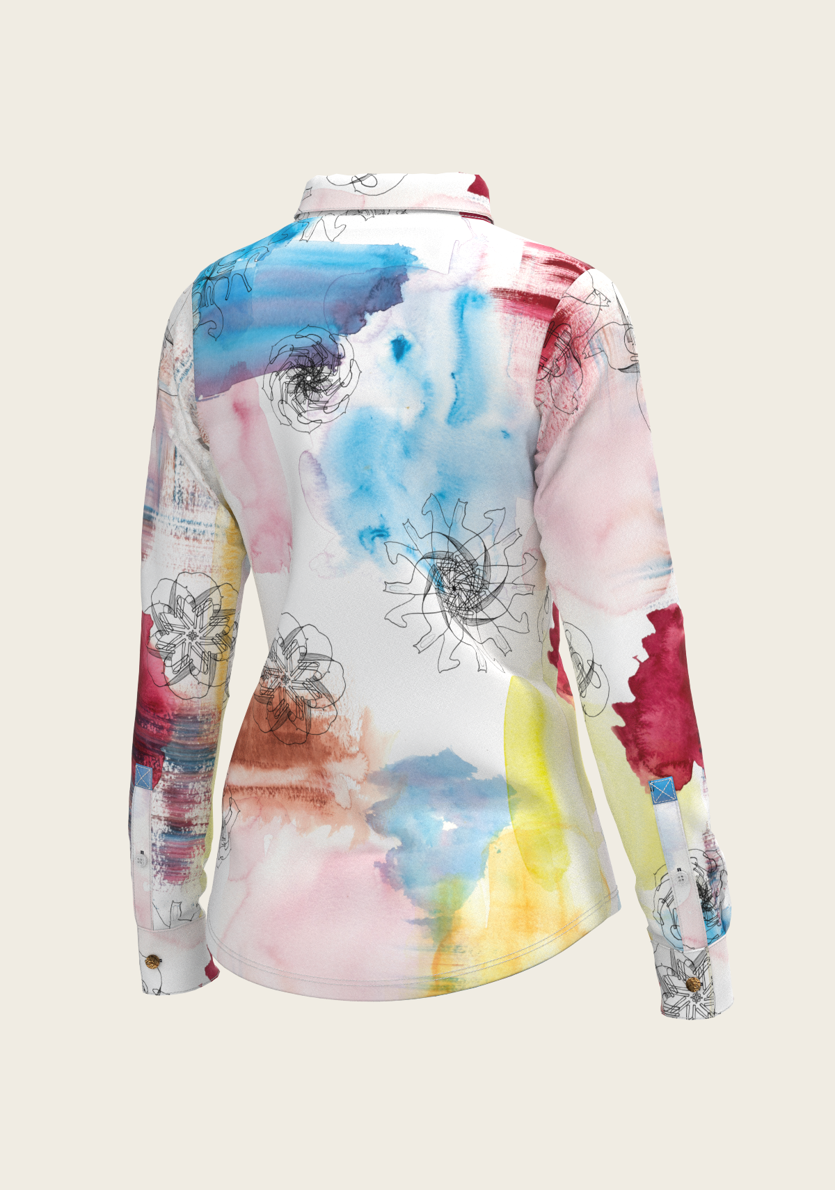 Image of Horse Flower Fair Ladies Button Shirt