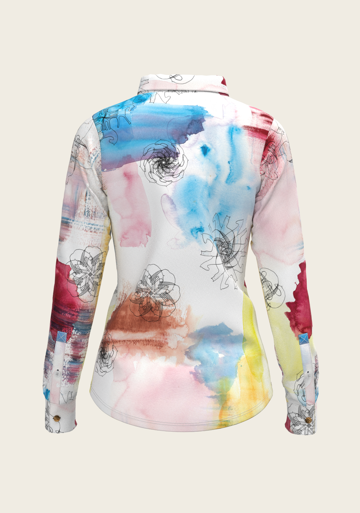 Image of Horse Flower Fair Ladies Button Shirt