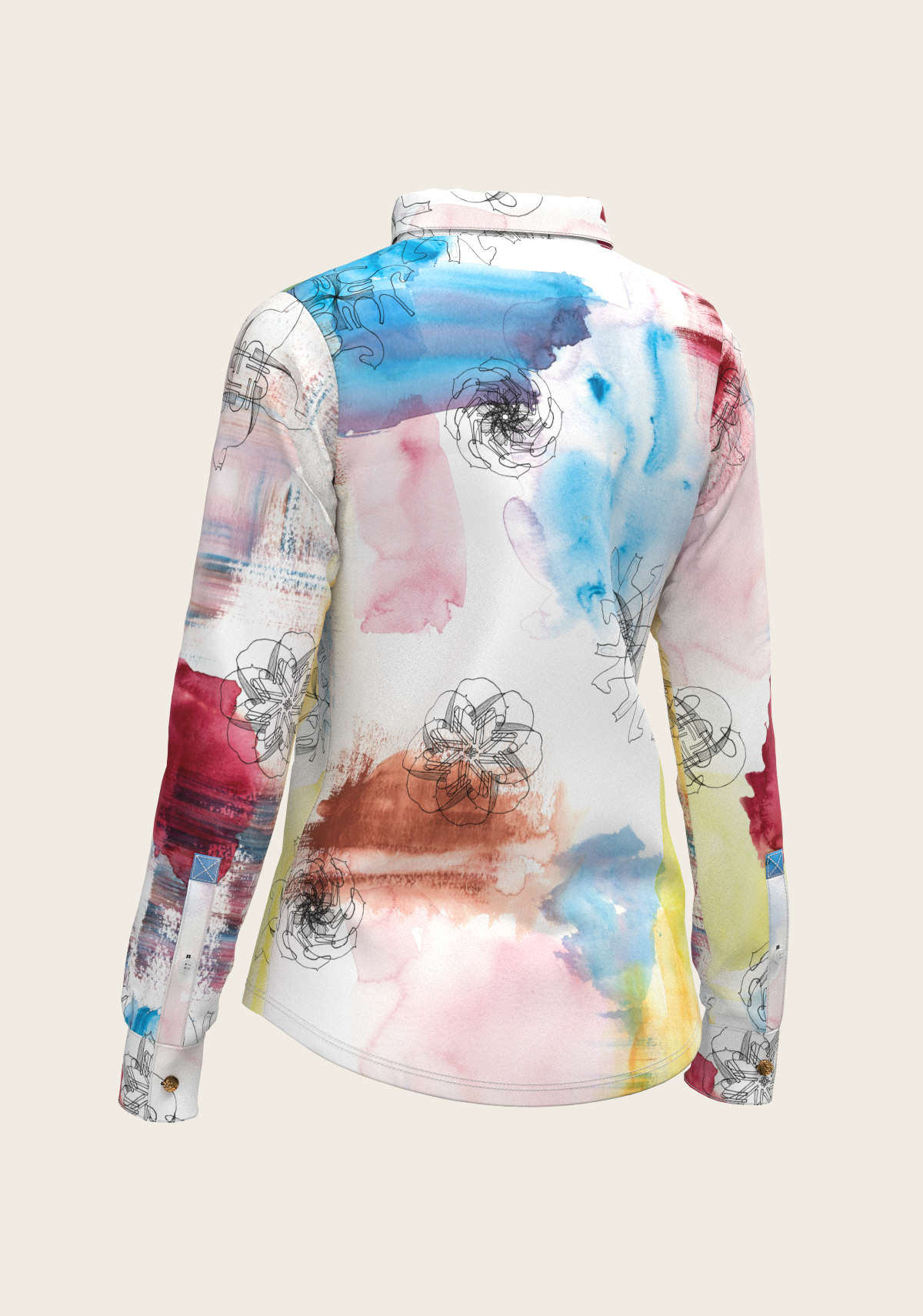 Image of Horse Flower Fair Ladies Button Shirt