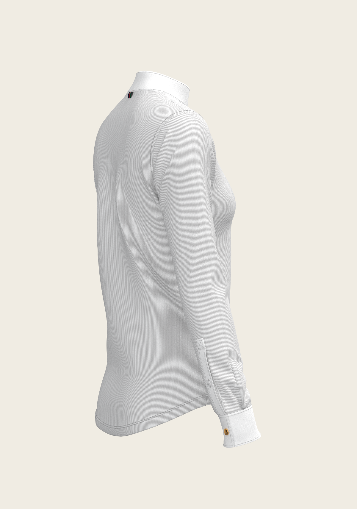 Image of  Stripes in Grey Short Pleated Long Sleeve Show Shirt