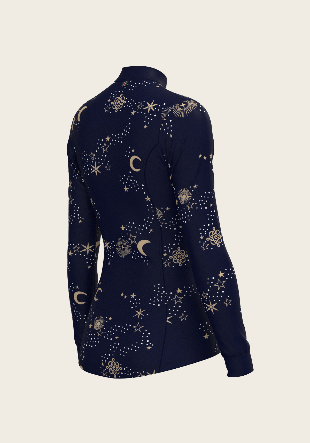 Image of  Stars on Navy Quarter Zip Sun Shirt