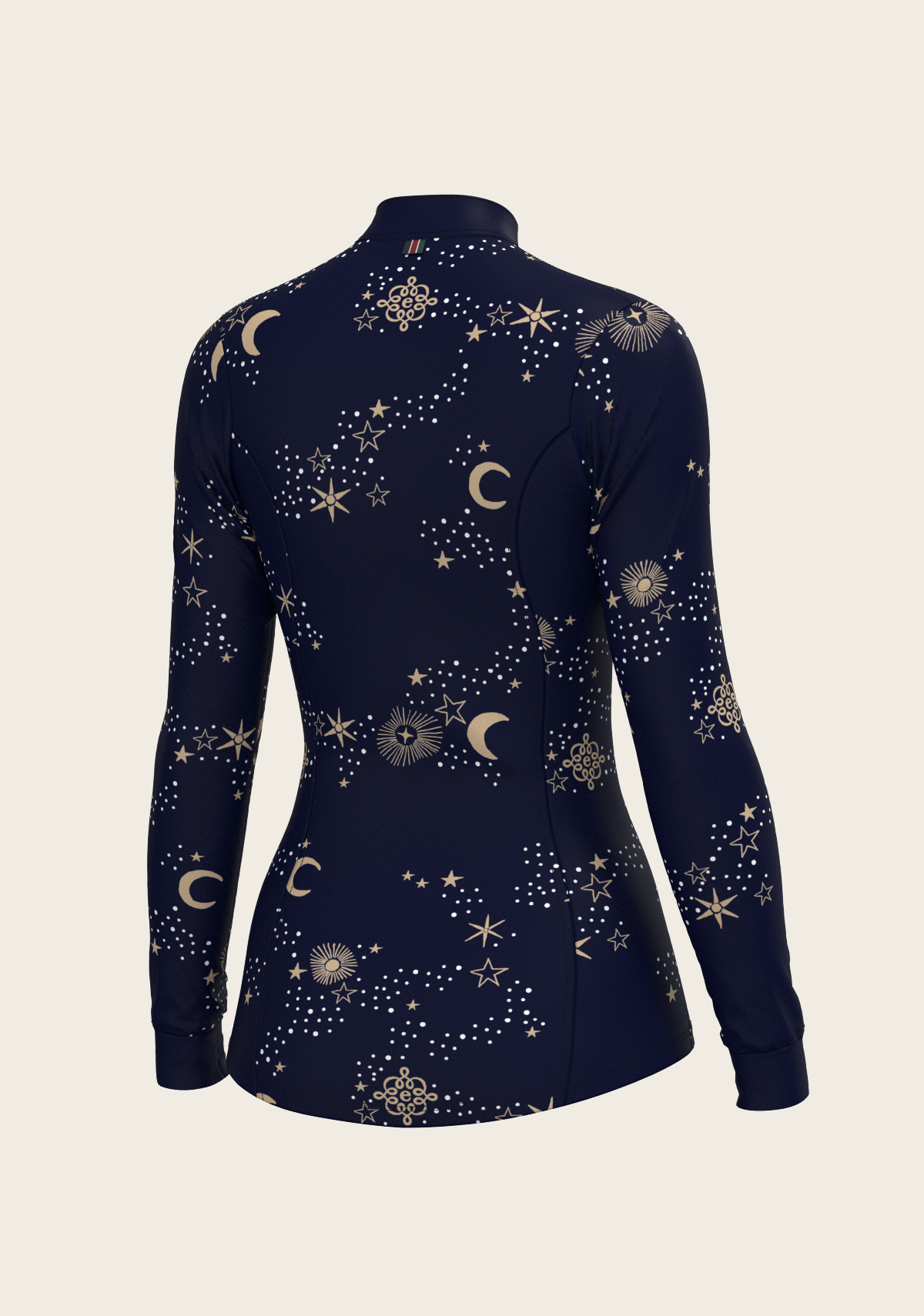 Image of  Stars on Navy Quarter Zip Sun Shirt