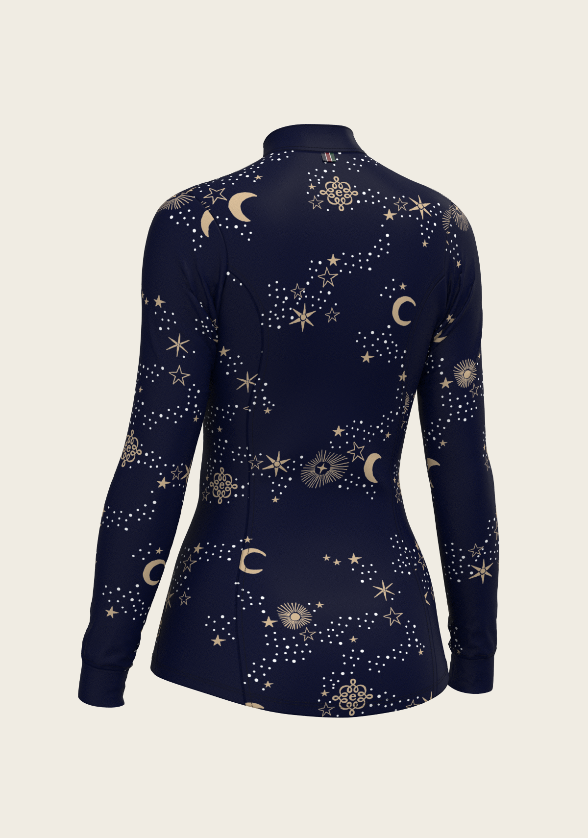 Image of  Stars on Navy Quarter Zip Sun Shirt