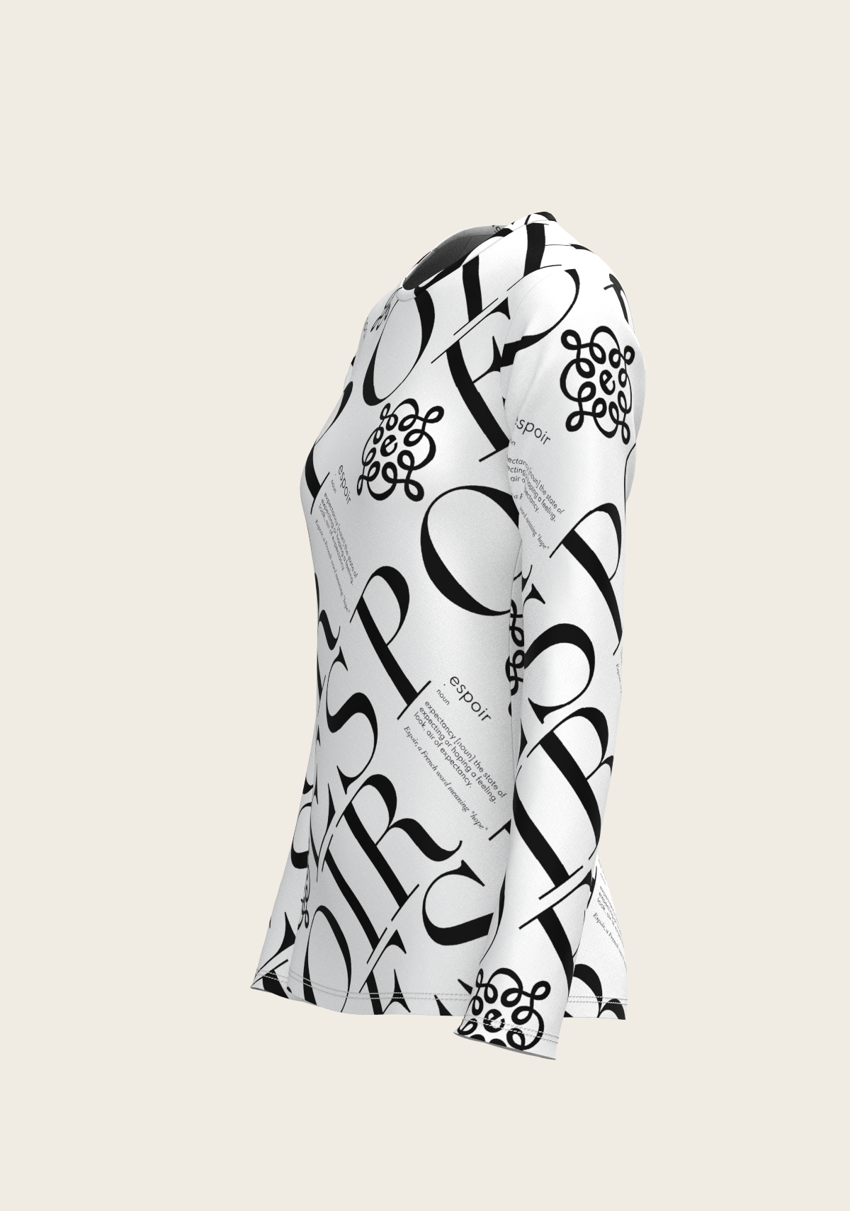 Image of ESPOIR Monochrome Long Sleeve Sport T-Shirt