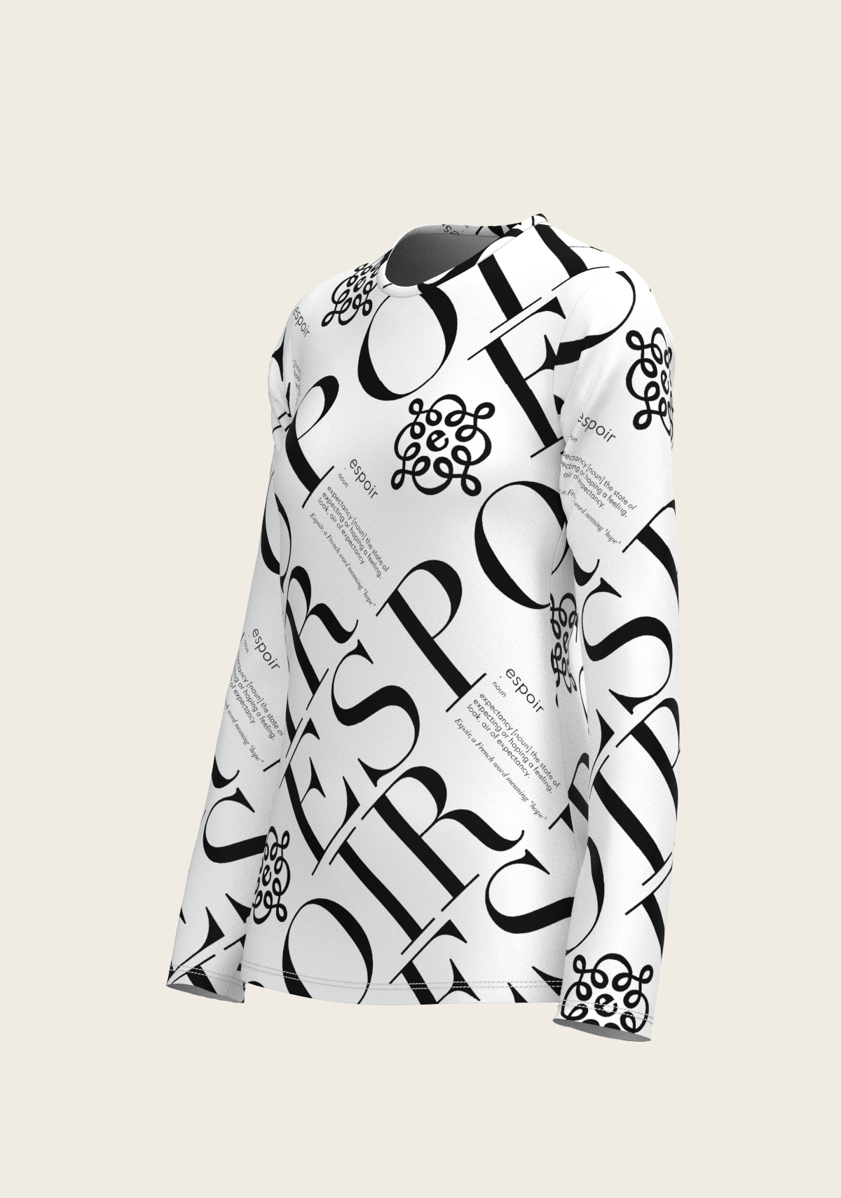 Image of ESPOIR Monochrome Long Sleeve Sport T-Shirt