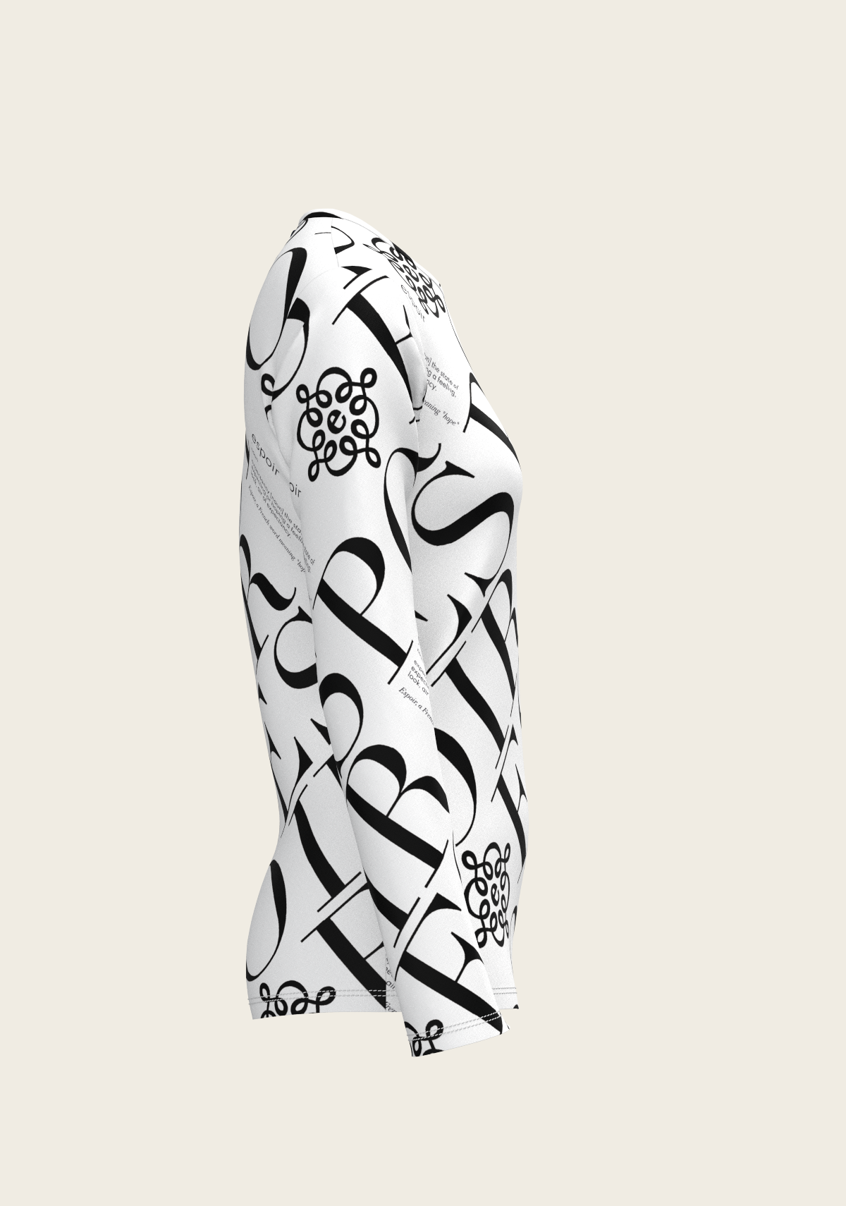 Image of ESPOIR Monochrome Long Sleeve Sport T-Shirt