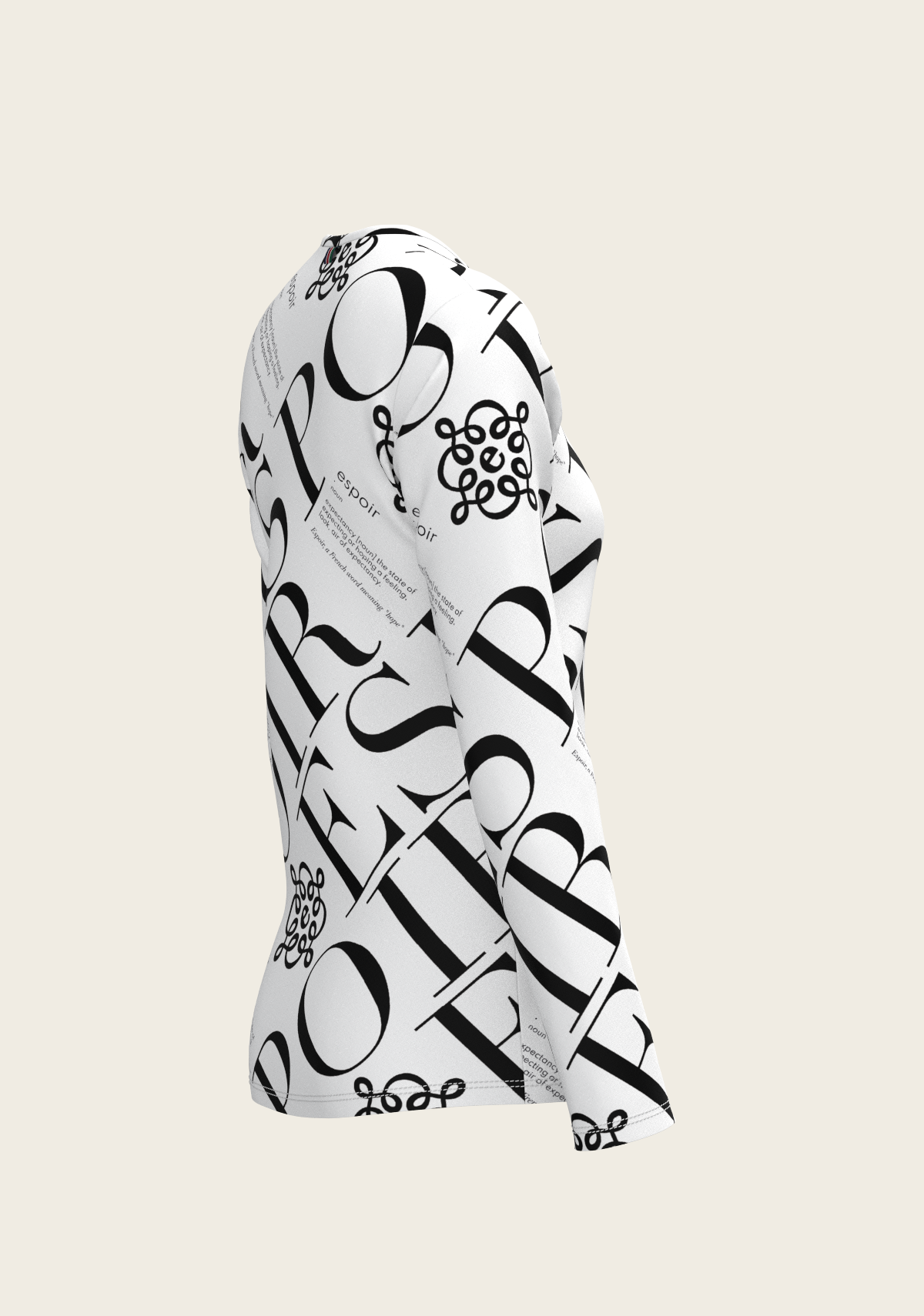 Image of ESPOIR Monochrome Long Sleeve Sport T-Shirt