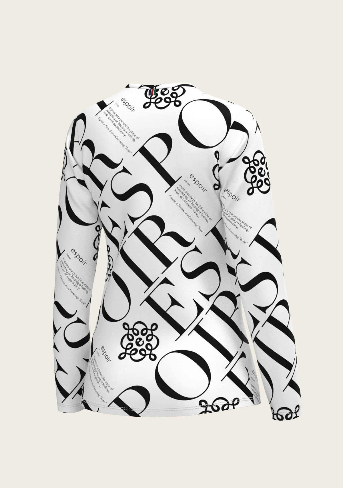 Image of ESPOIR Monochrome Long Sleeve Sport T-Shirt