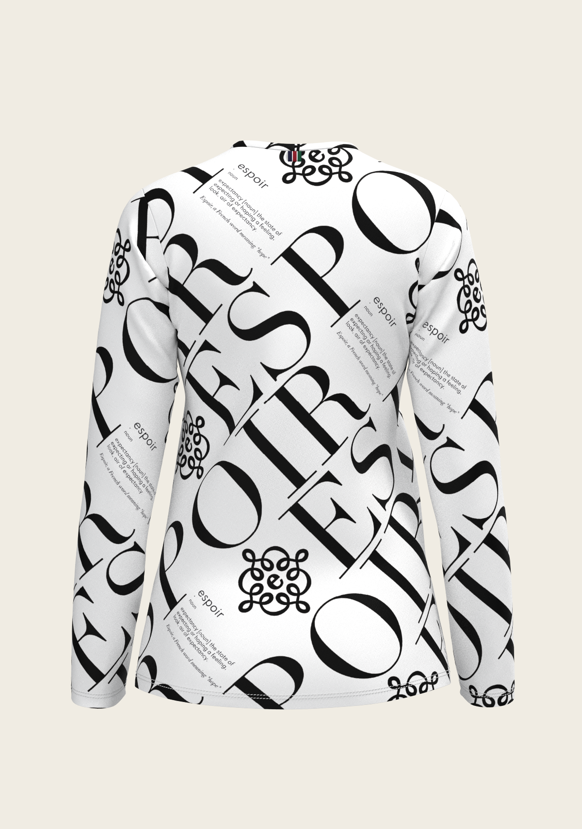 Image of ESPOIR Monochrome Long Sleeve Sport T-Shirt