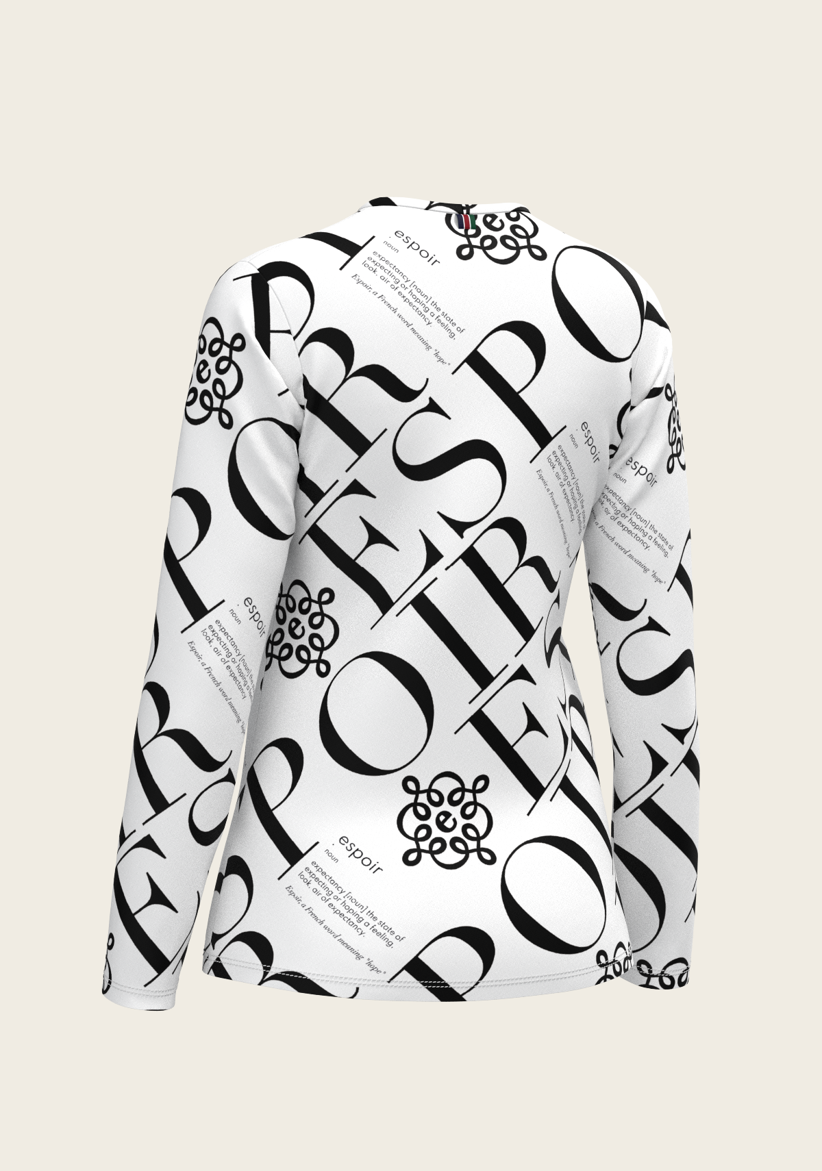 Image of ESPOIR Monochrome Long Sleeve Sport T-Shirt