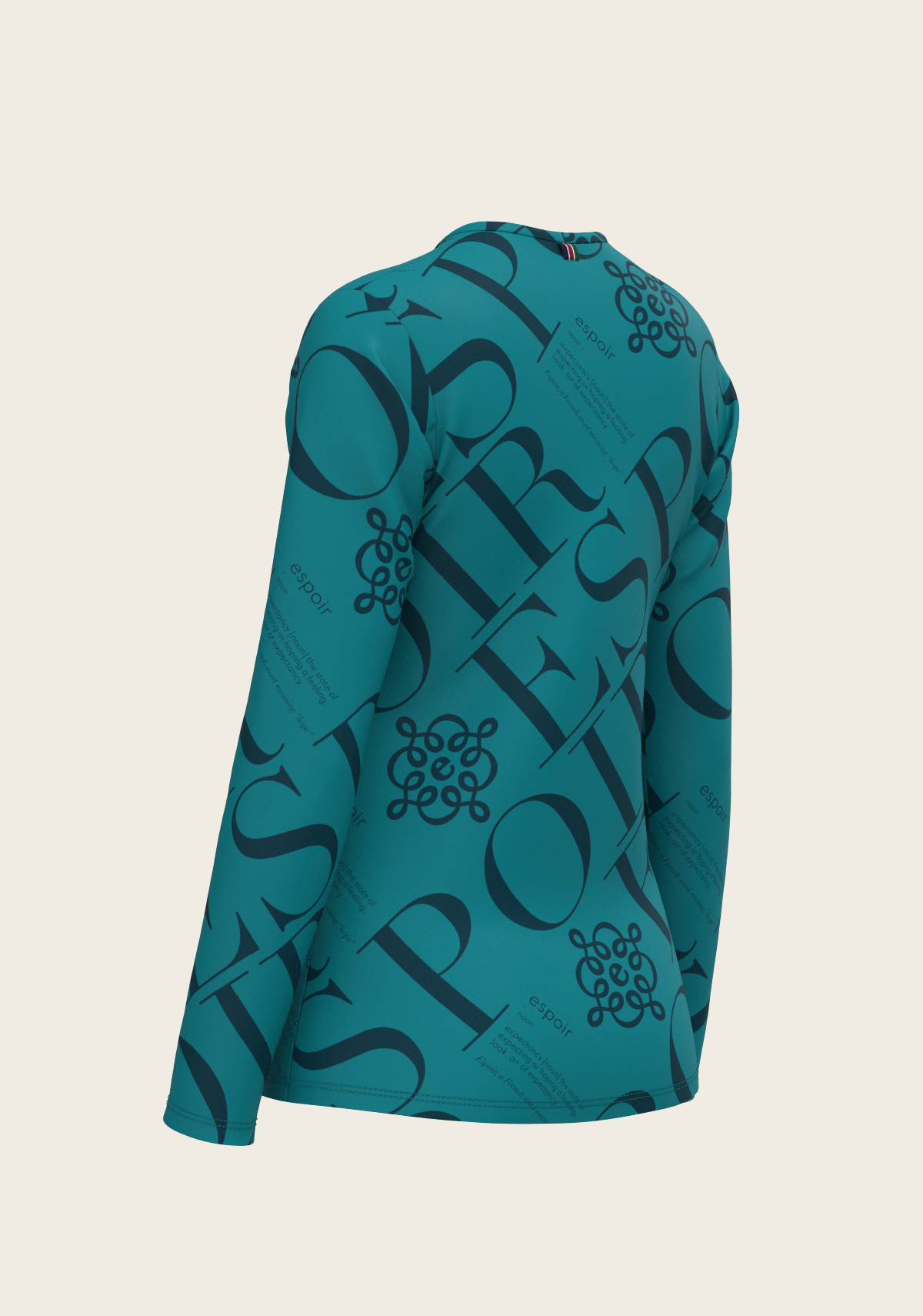 Image of ESPOIR Teal Long Sleeve Sport T-Shirt