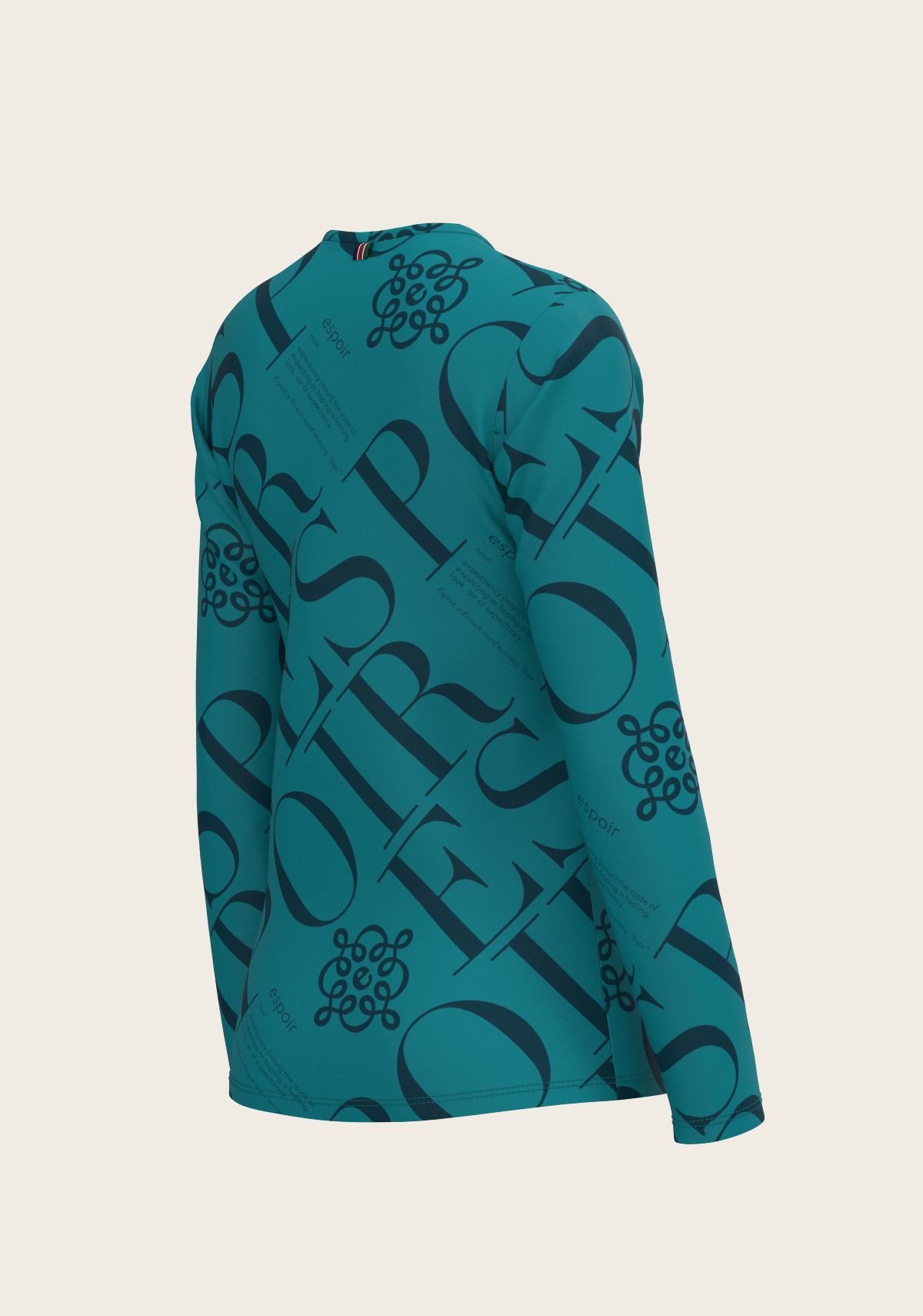 Image of ESPOIR Teal Long Sleeve Sport T-Shirt