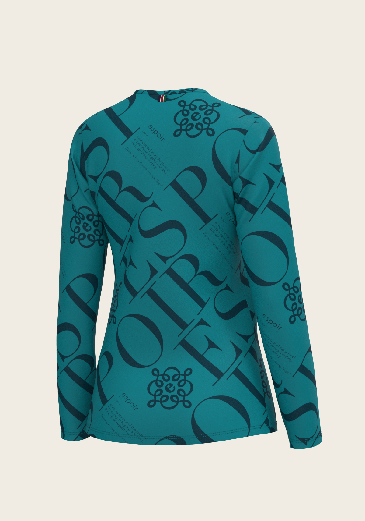 Image of ESPOIR Teal Long Sleeve Sport T-Shirt