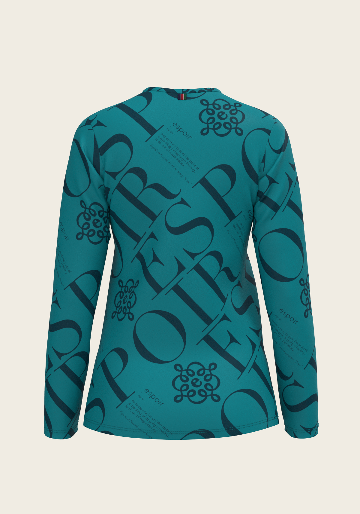 Image of ESPOIR Teal Long Sleeve Sport T-Shirt