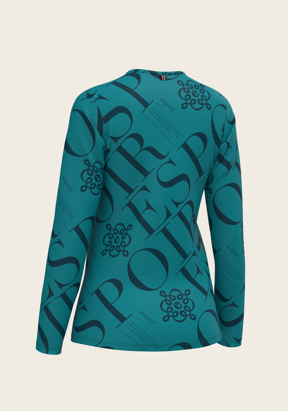 Image of ESPOIR Teal Long Sleeve Sport T-Shirt