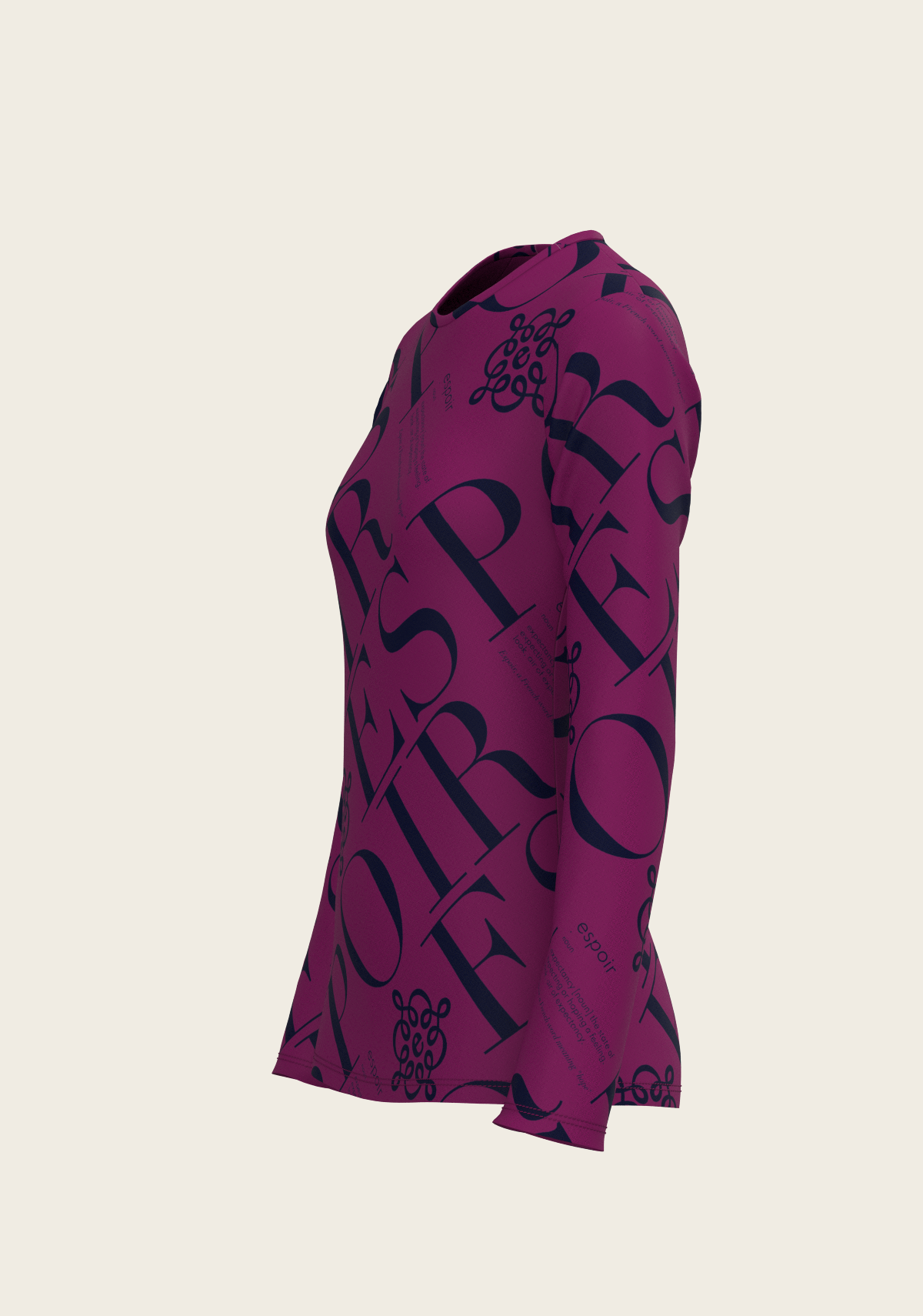 Image of ESPOIR Berry Long Sleeve Sport T-Shirt