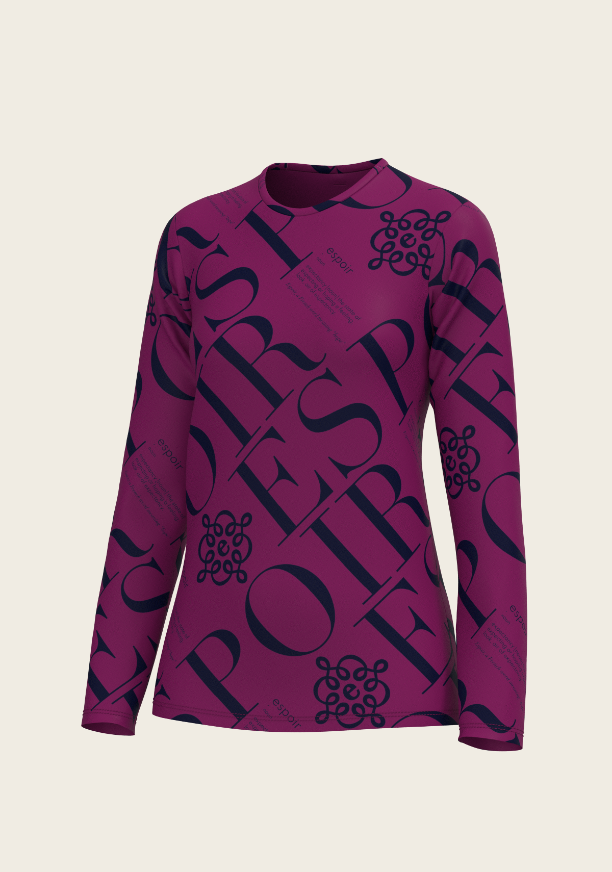 ESPOIR Berry Long Sleeve Sport T-Shirt