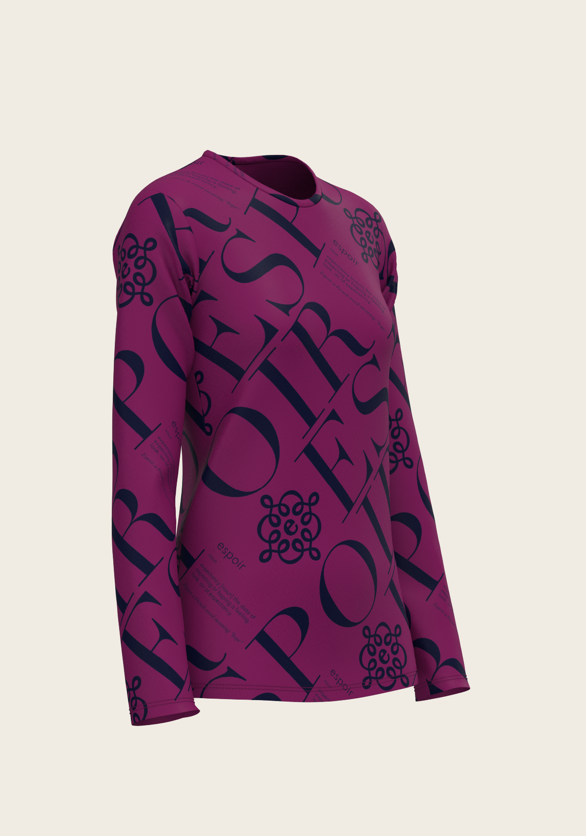 Image of ESPOIR Berry Long Sleeve Sport T-Shirt