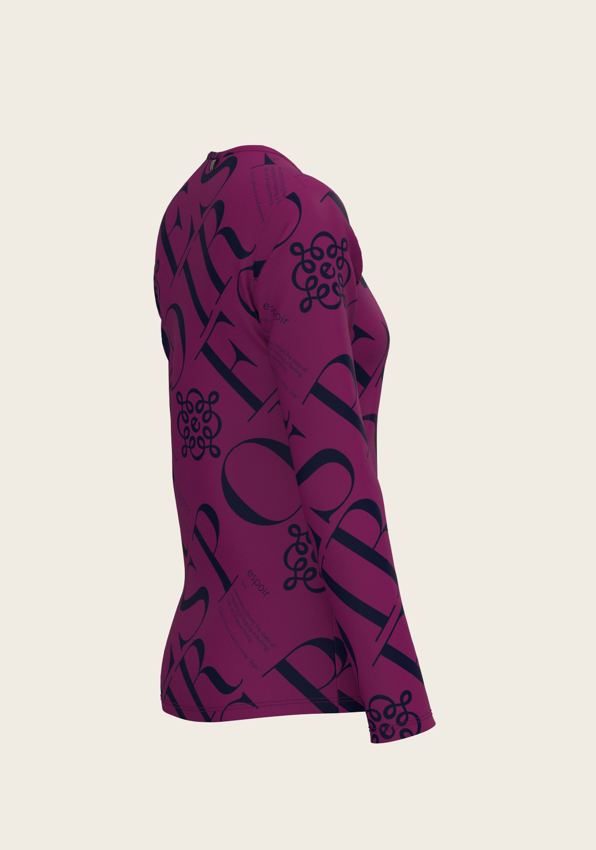 Image of ESPOIR Berry Long Sleeve Sport T-Shirt