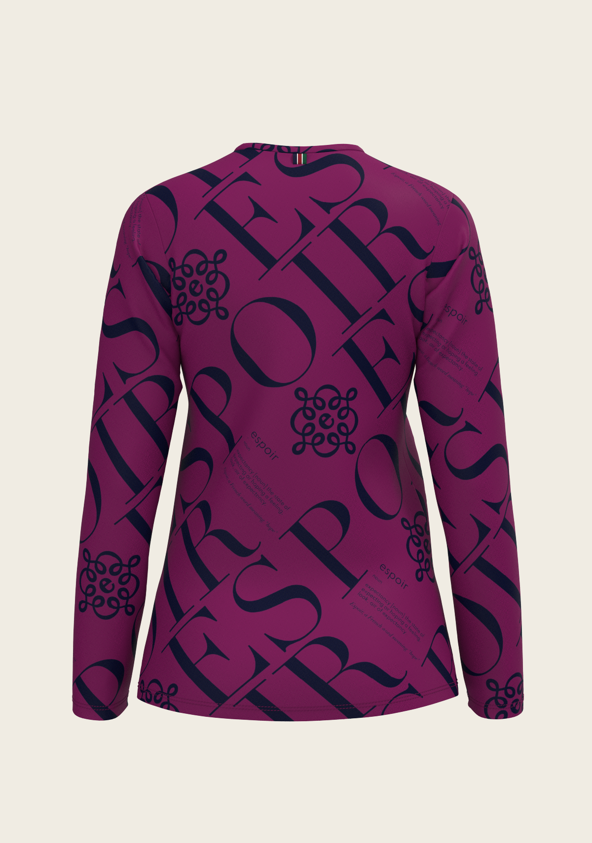Image of ESPOIR Berry Long Sleeve Sport T-Shirt