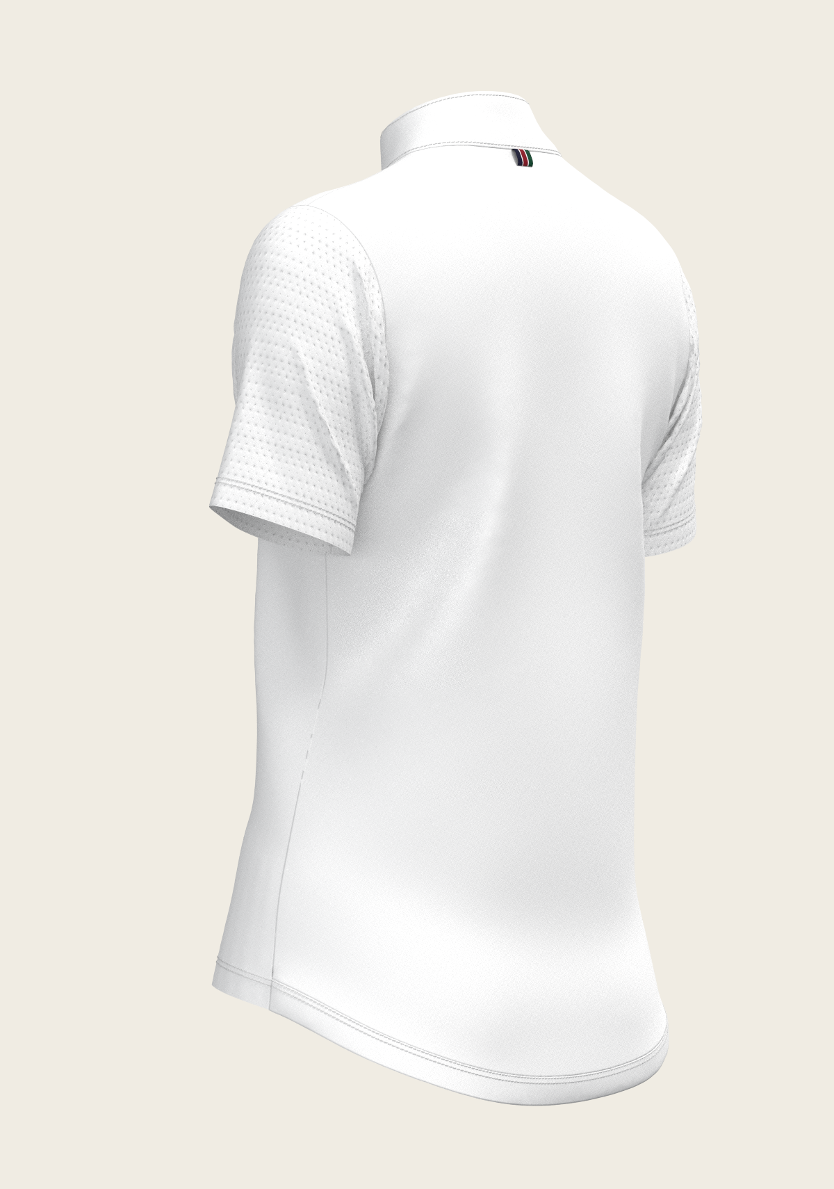  White with Forest on Navy Inner Details Short Sleeve Show Shirt