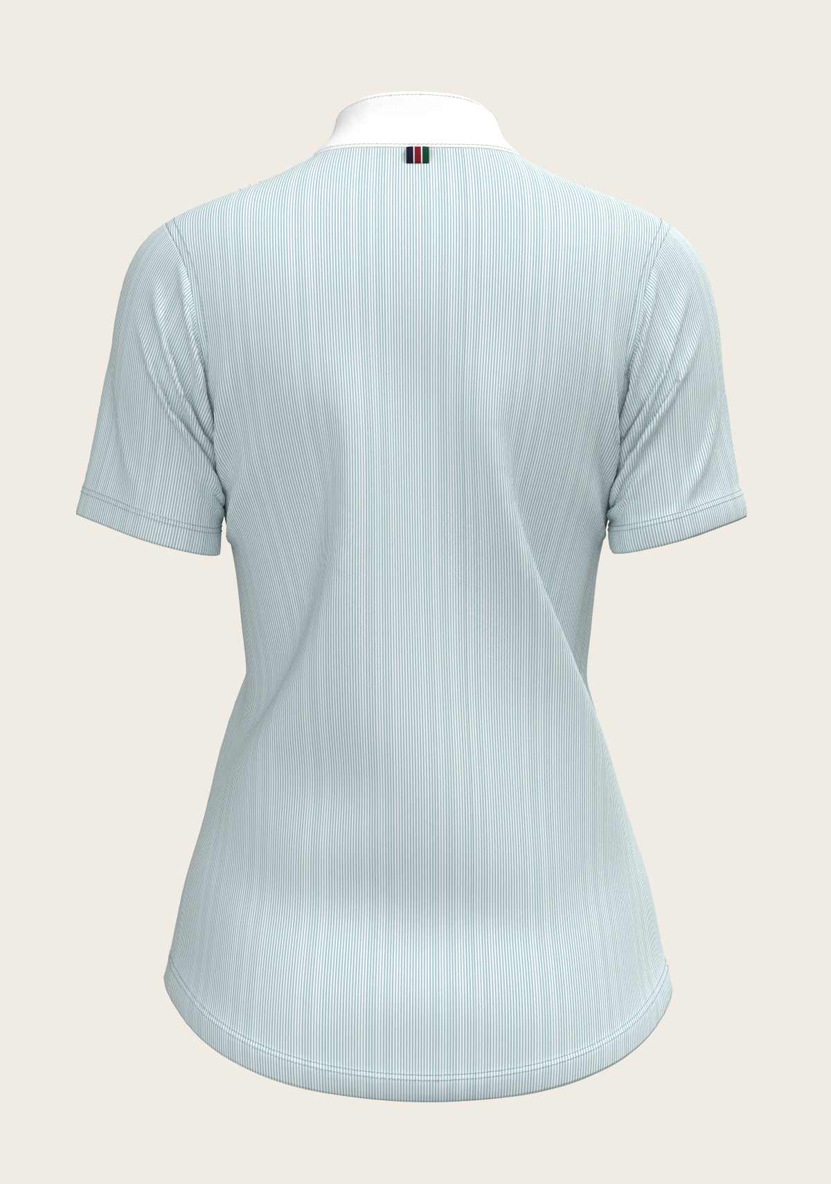 Image of  Stripes in Sky Blue Short Pleated Short Sleeve Show Shirt
