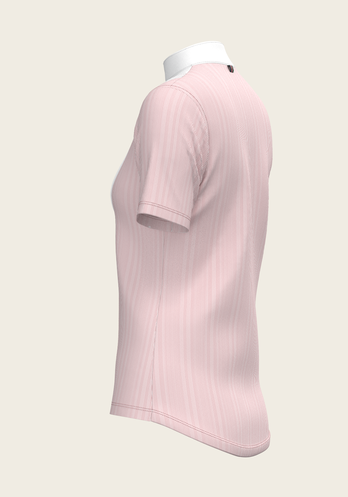 Image of Stripes in Rose Short Pleated Short Sleeve Show Shirt