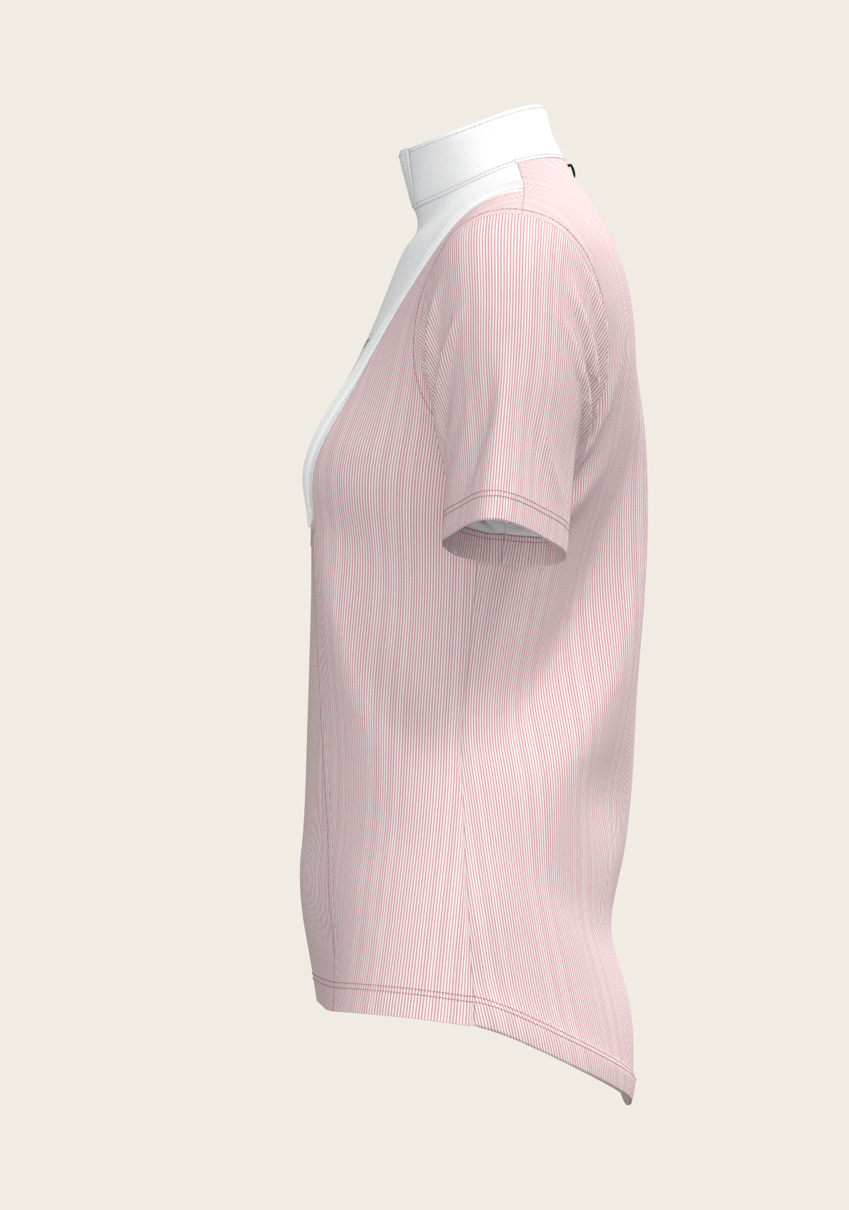 Image of Stripes in Rose Short Pleated Short Sleeve Show Shirt