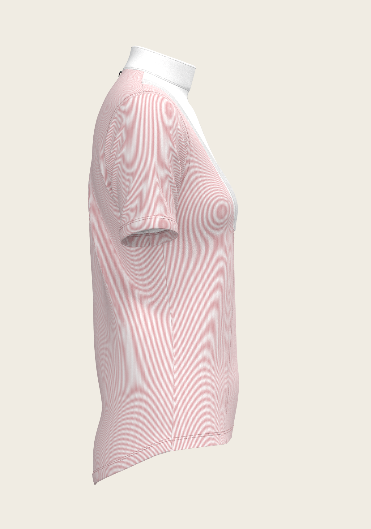 Image of Stripes in Rose Short Pleated Short Sleeve Show Shirt