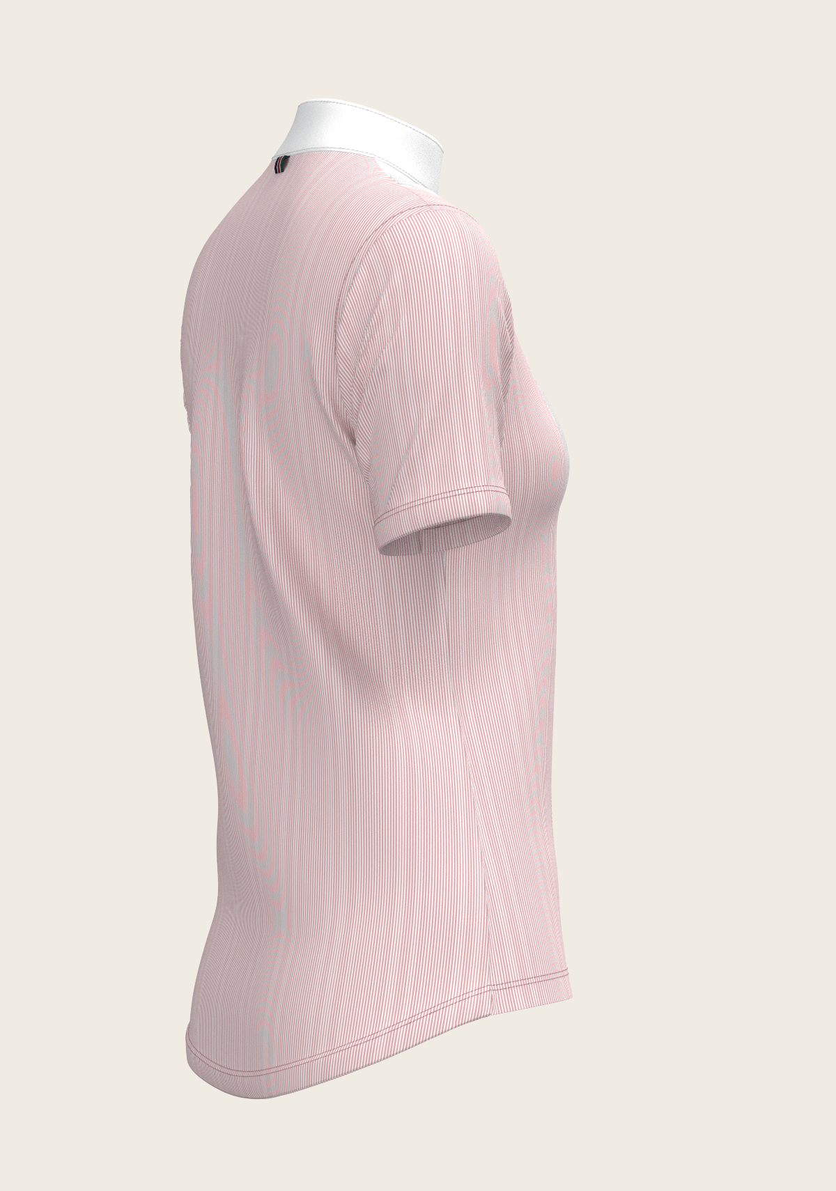 Image of Stripes in Rose Short Pleated Short Sleeve Show Shirt