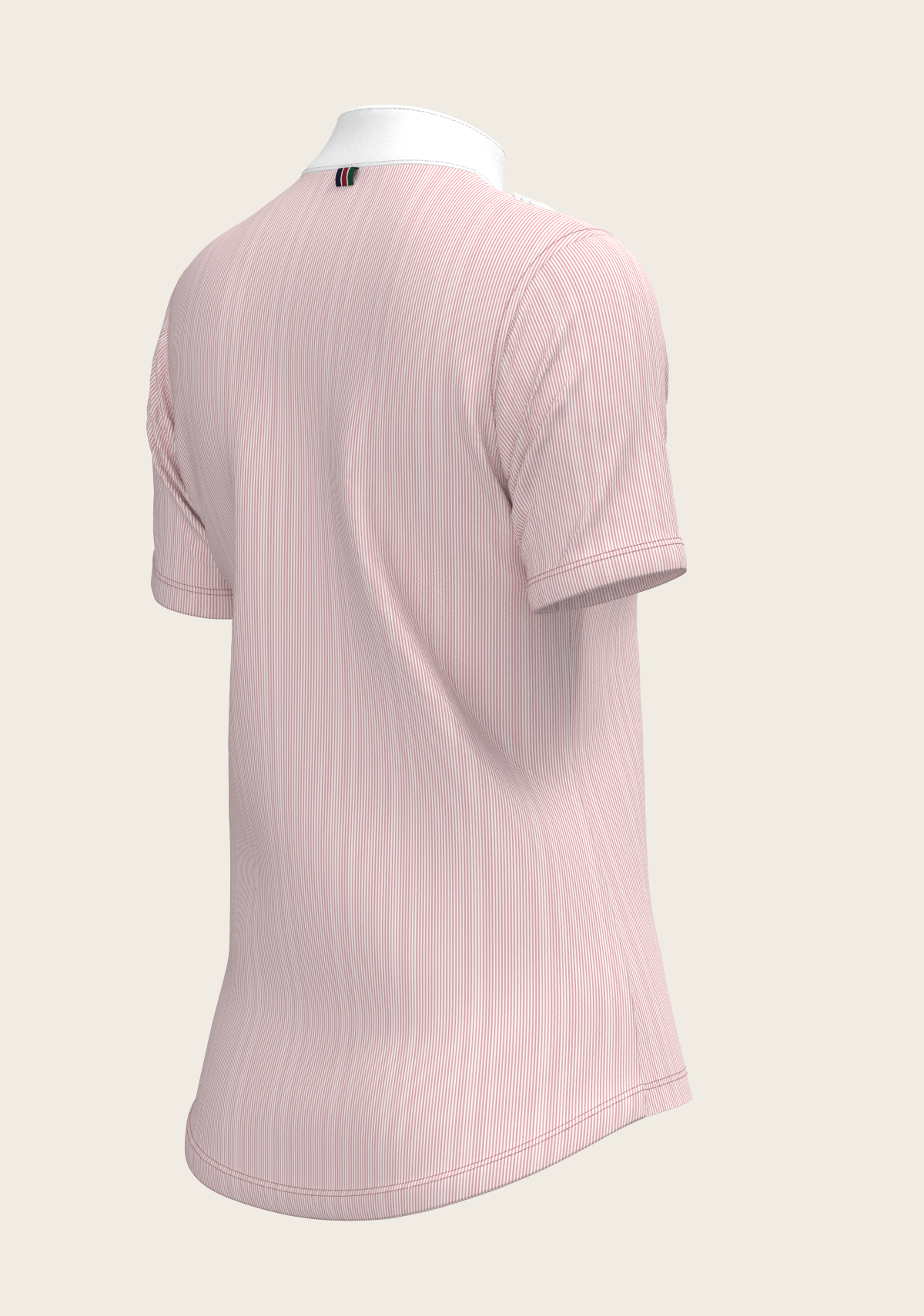 Image of Stripes in Rose Short Pleated Short Sleeve Show Shirt