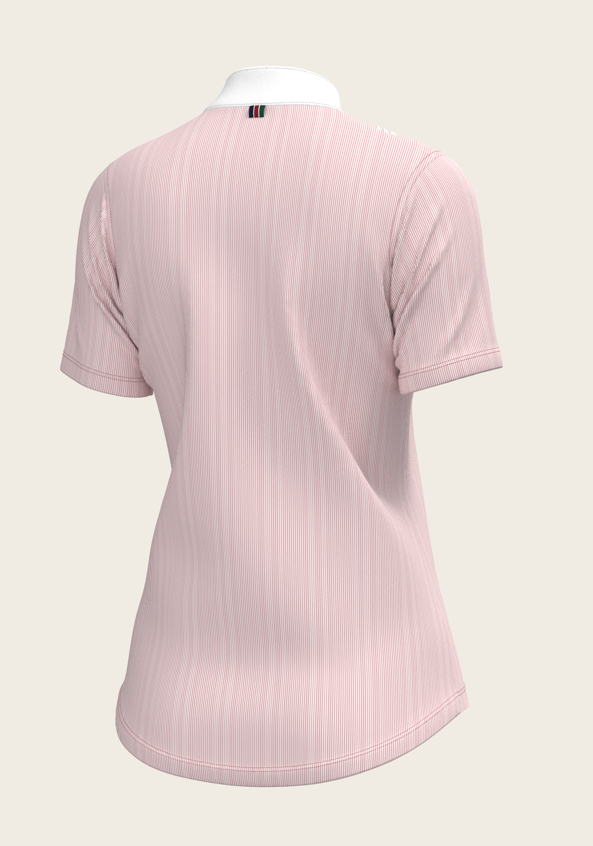Image of Stripes in Rose Short Pleated Short Sleeve Show Shirt