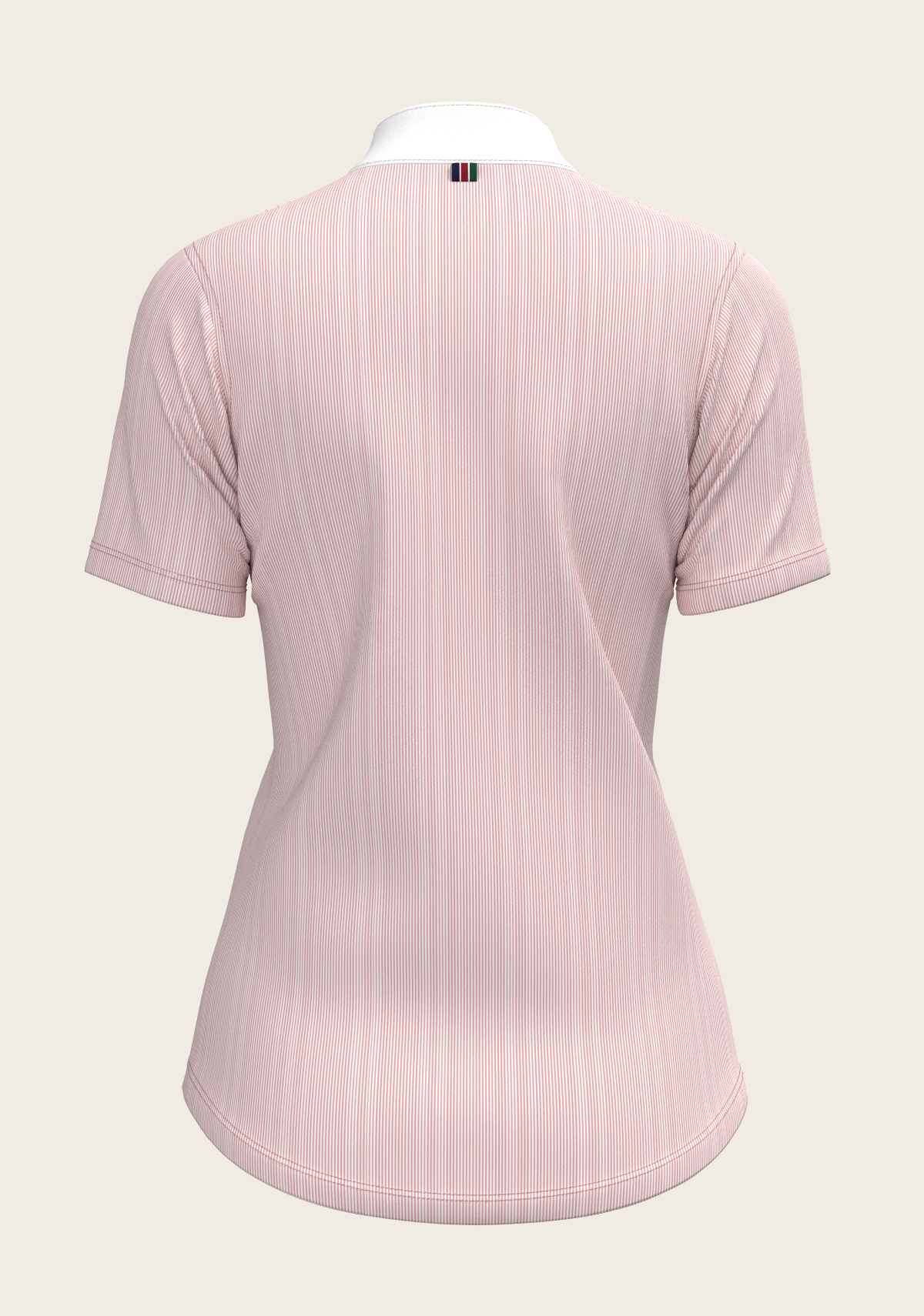 Image of Stripes in Rose Short Pleated Short Sleeve Show Shirt