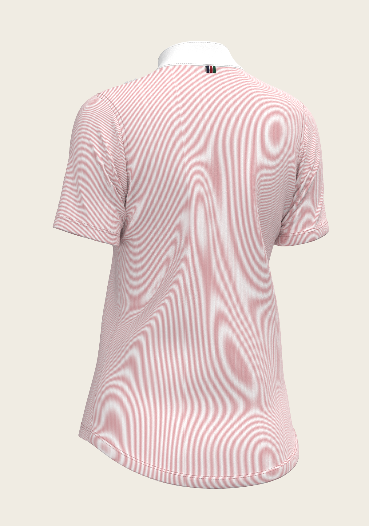 Image of Stripes in Rose Short Pleated Short Sleeve Show Shirt