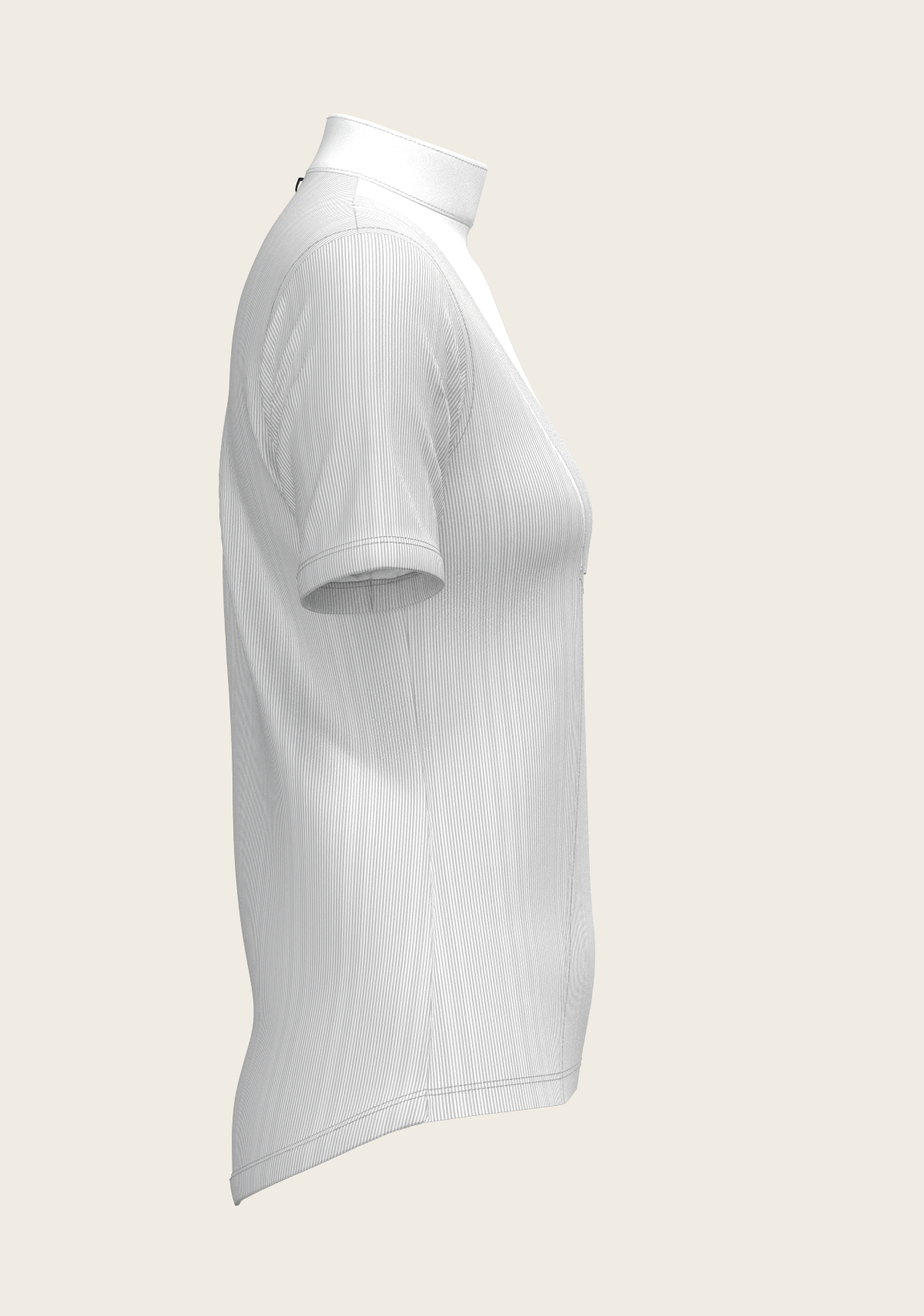 Image of  Stripes in Grey Short Pleated Short Sleeve Show Shirt