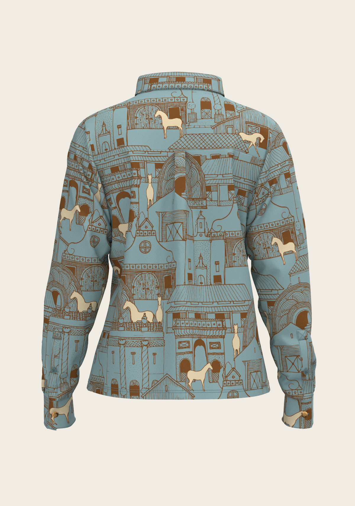 Image of Horse Town Symphony Loose Fitting Button Shirt