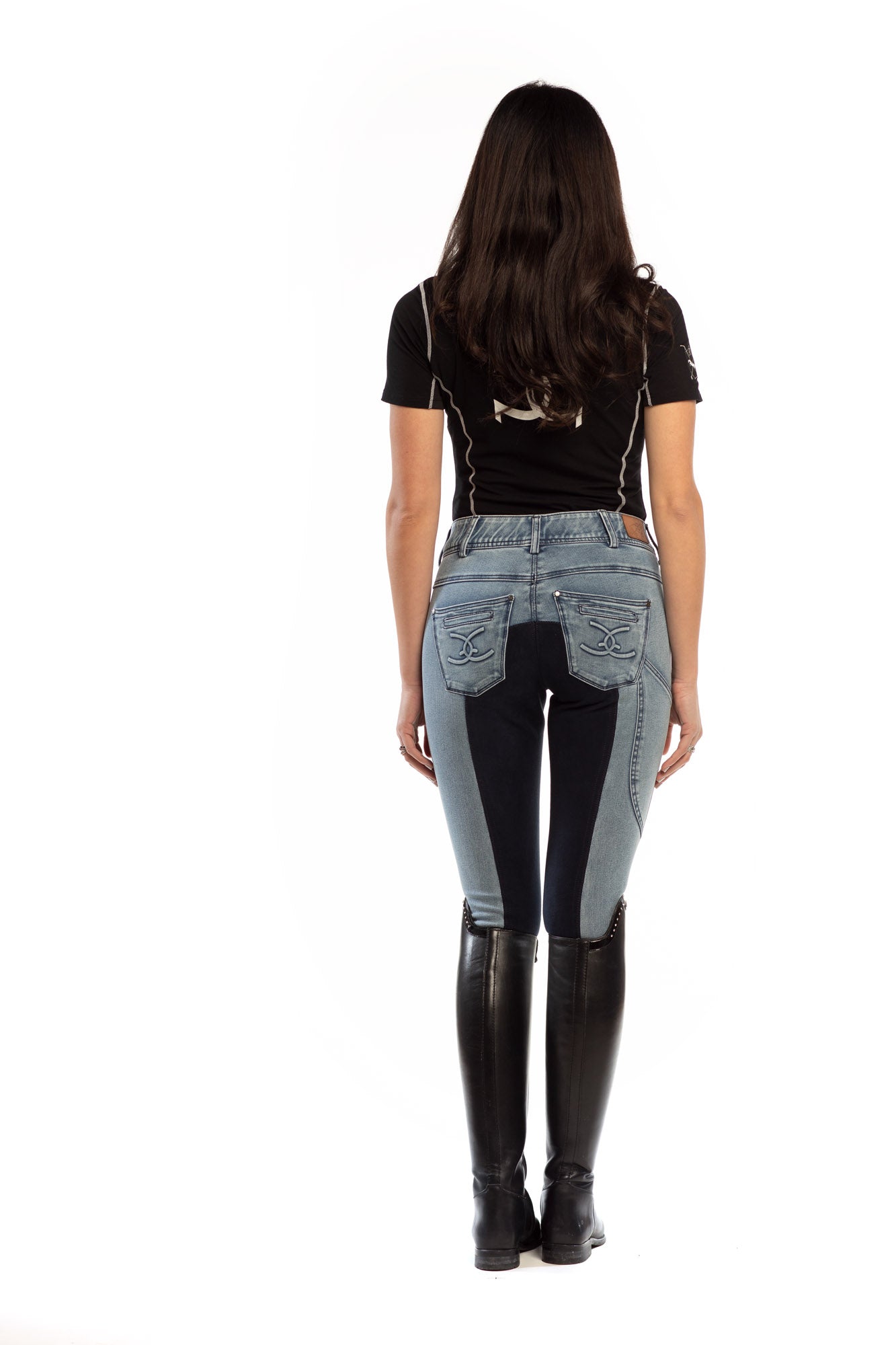 NEW Equestrian Jean - Full Seat with Cell Phone Pocket | 4-way stretch - Faded Blue